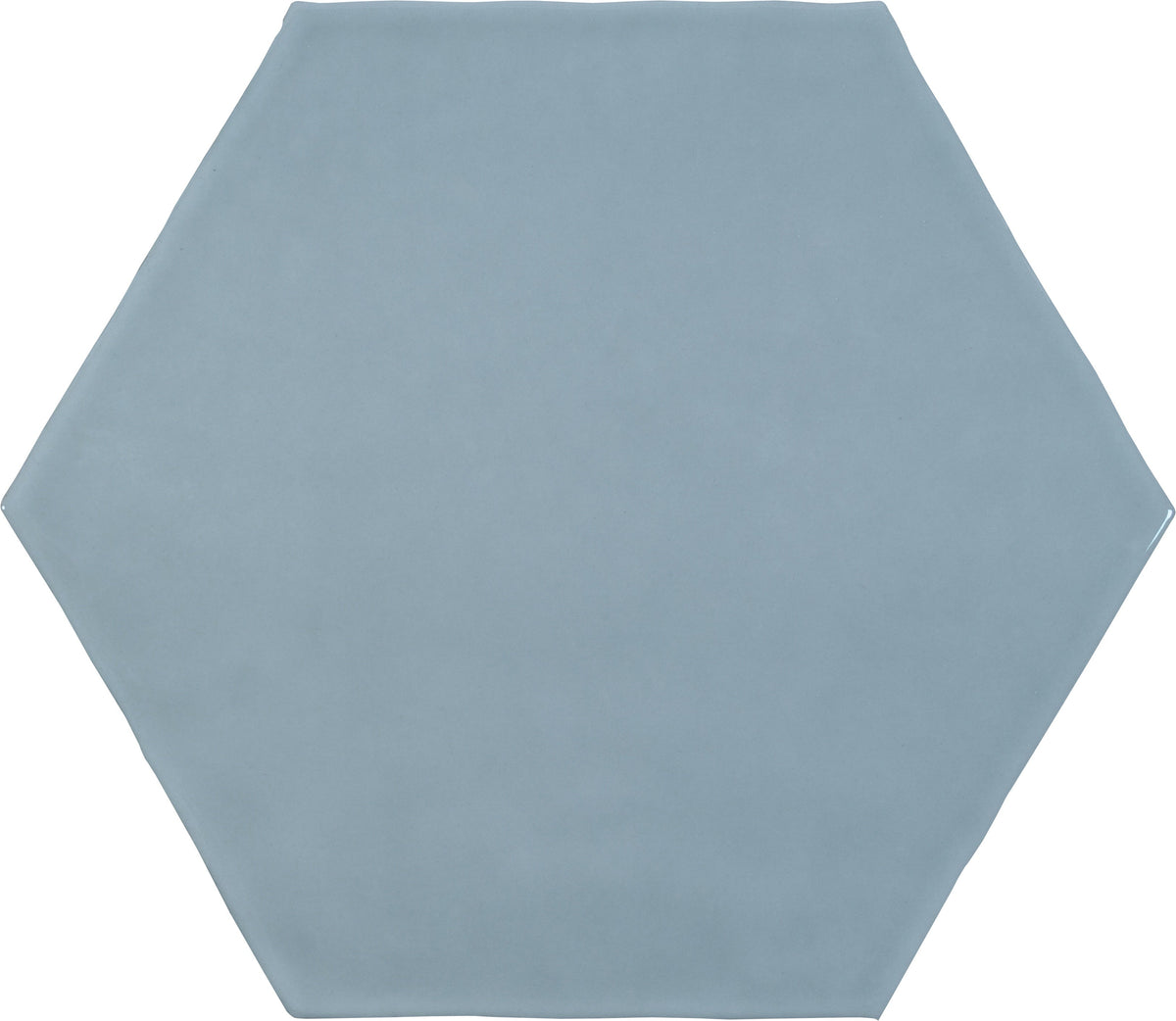 TERAMODA: Sky Hexagon Hexagon Ceramic Field Tile (6"×6 13/16"×11/32" | Glossy | Pressed)