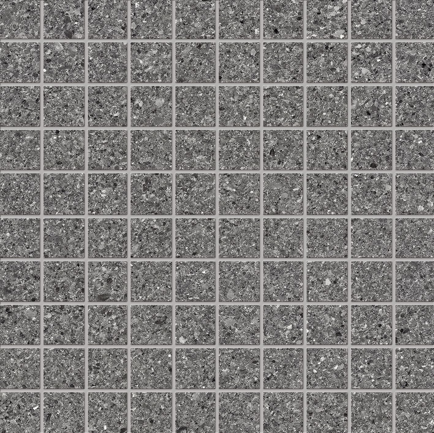 Grain Stone DARK porcelain mosaic tile by Emil, naturale finish, 12"x24" size. Premium Italian porcelain for floors and walls.