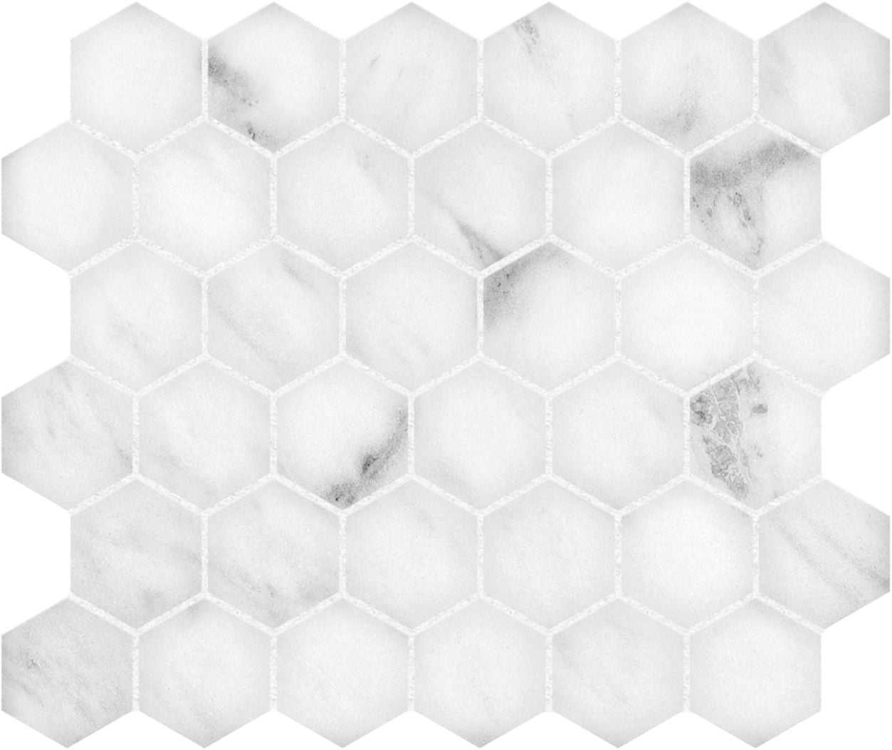 mosaic by Anatolia Tile, top-down product view, 2" size. Premium porcelain for floors and walls.