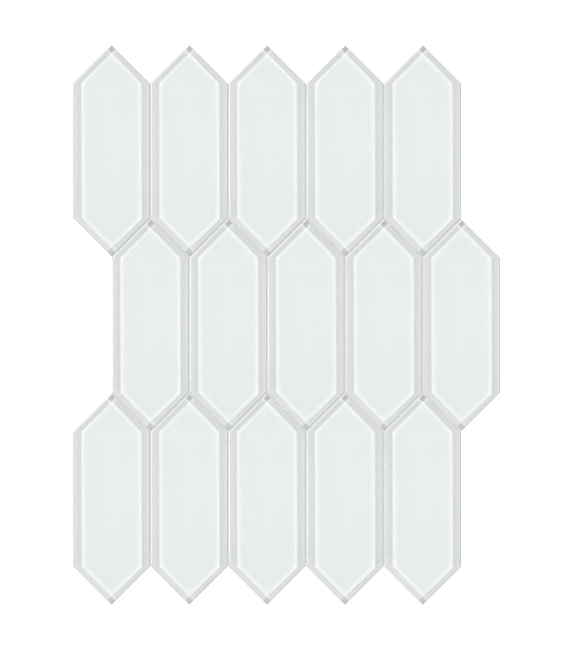 mosaic by Anatolia Tile, top-down product view, 2"×5" size. Premium porcelain for floors and walls.