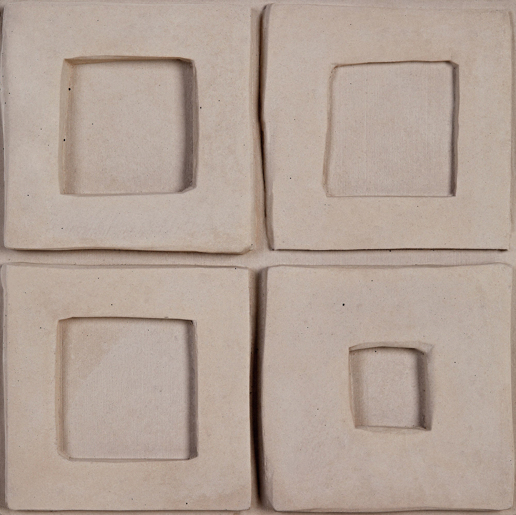 PRISTINE ELEGANCE: Clay Craftsmanship Embossed Field Tile (8"x8"x20-mm | matte | pressed)