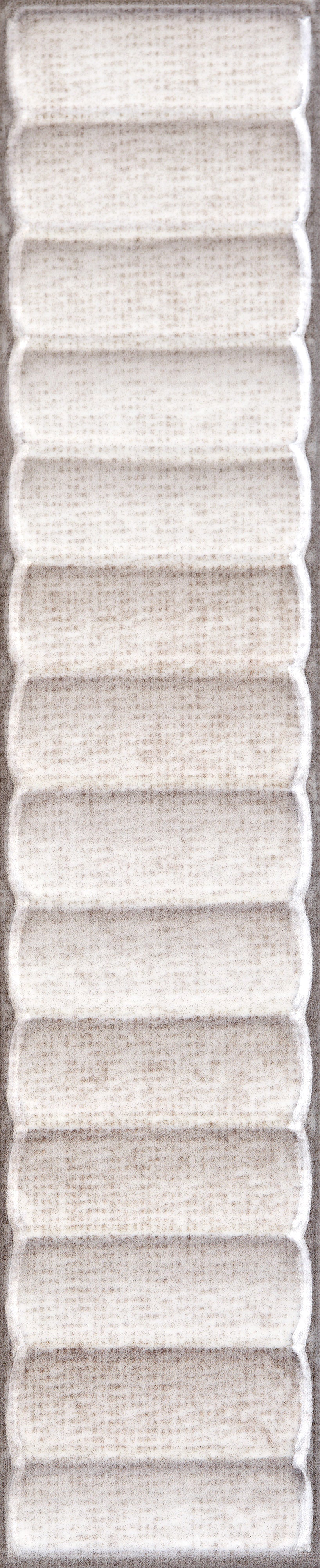 HARBOR LUMINESCENCE: Foggy Dawn Groved Field Tile (2"x10"x7-mm | glossy | pressed)