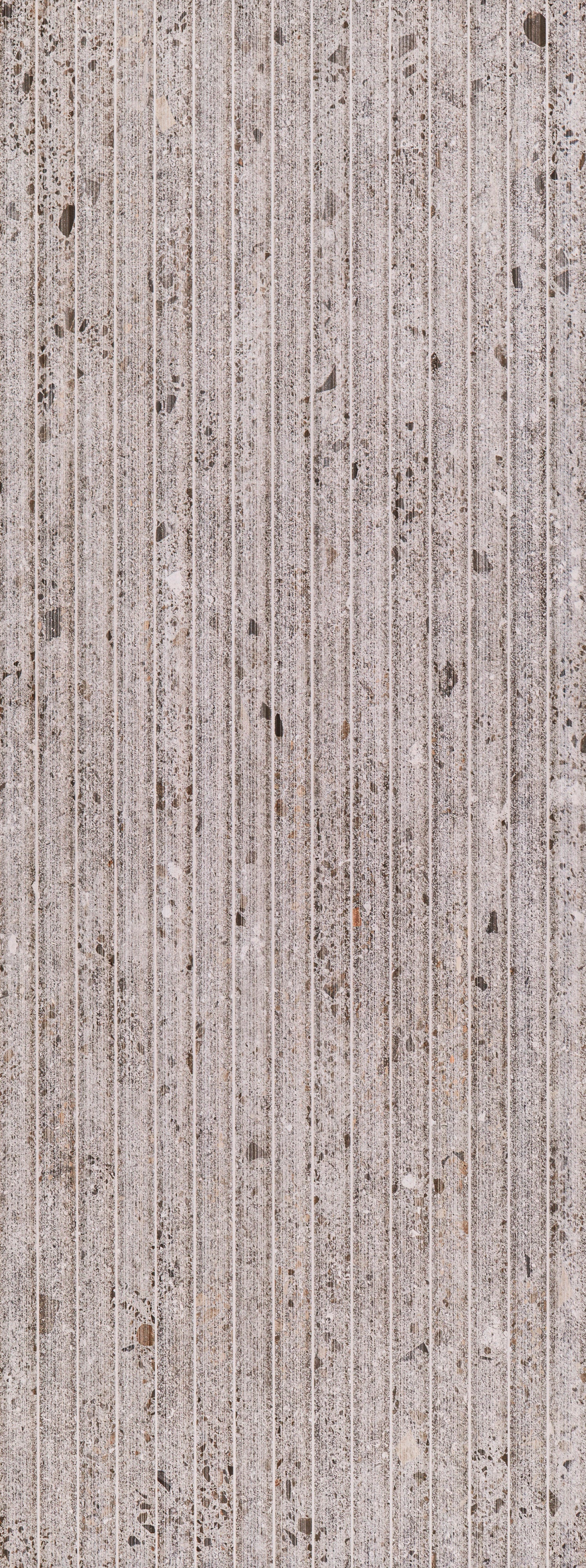 ETHEREAL ELEMENTS: Silver Serenity Groved Field Tile (18"x48"x13.3-mm | matte | rectified)