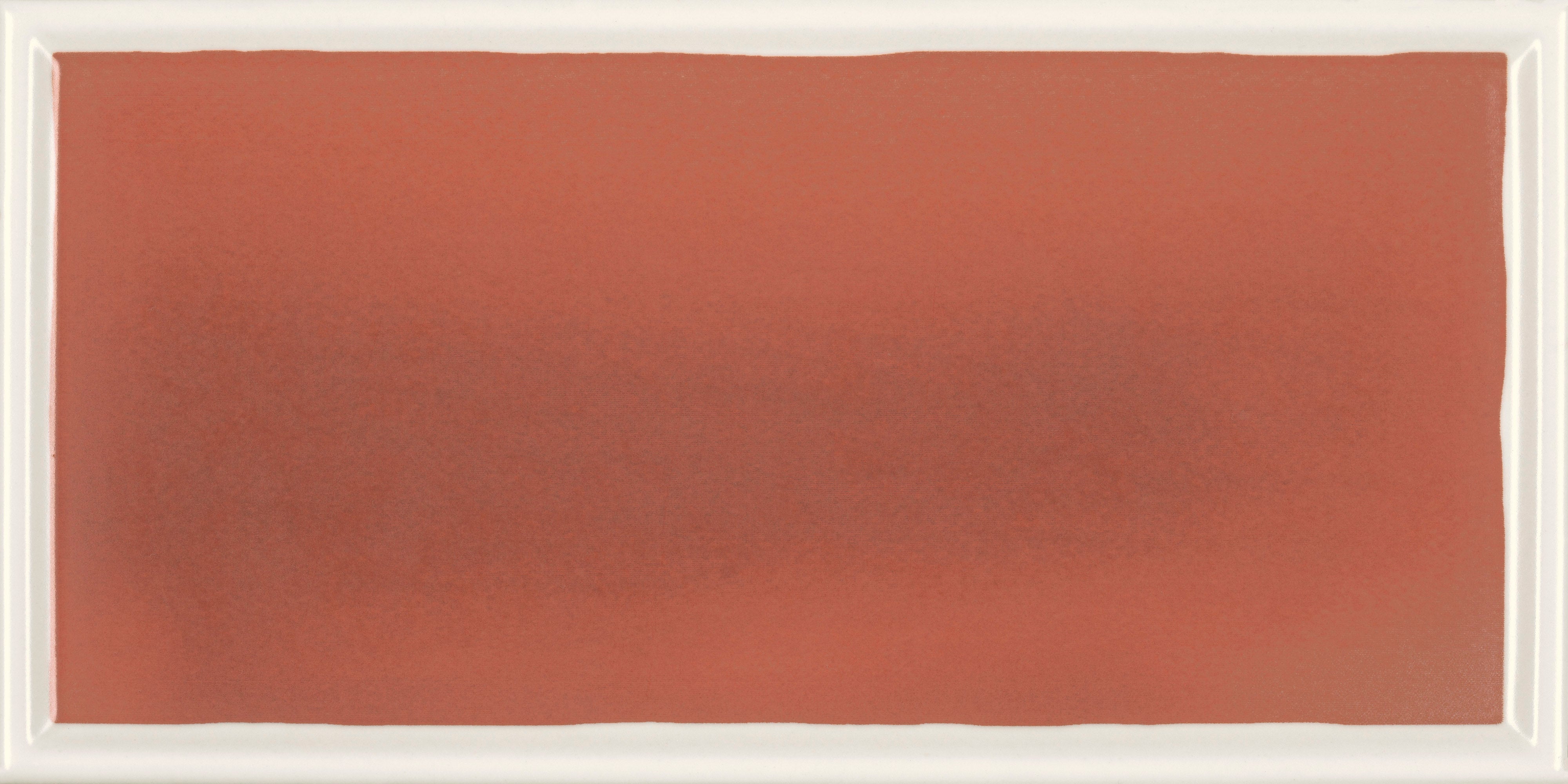TACTILE STUDIO: Vermilion Framed Field Tile (4"x8"x7.4-mm | matte | pressed)