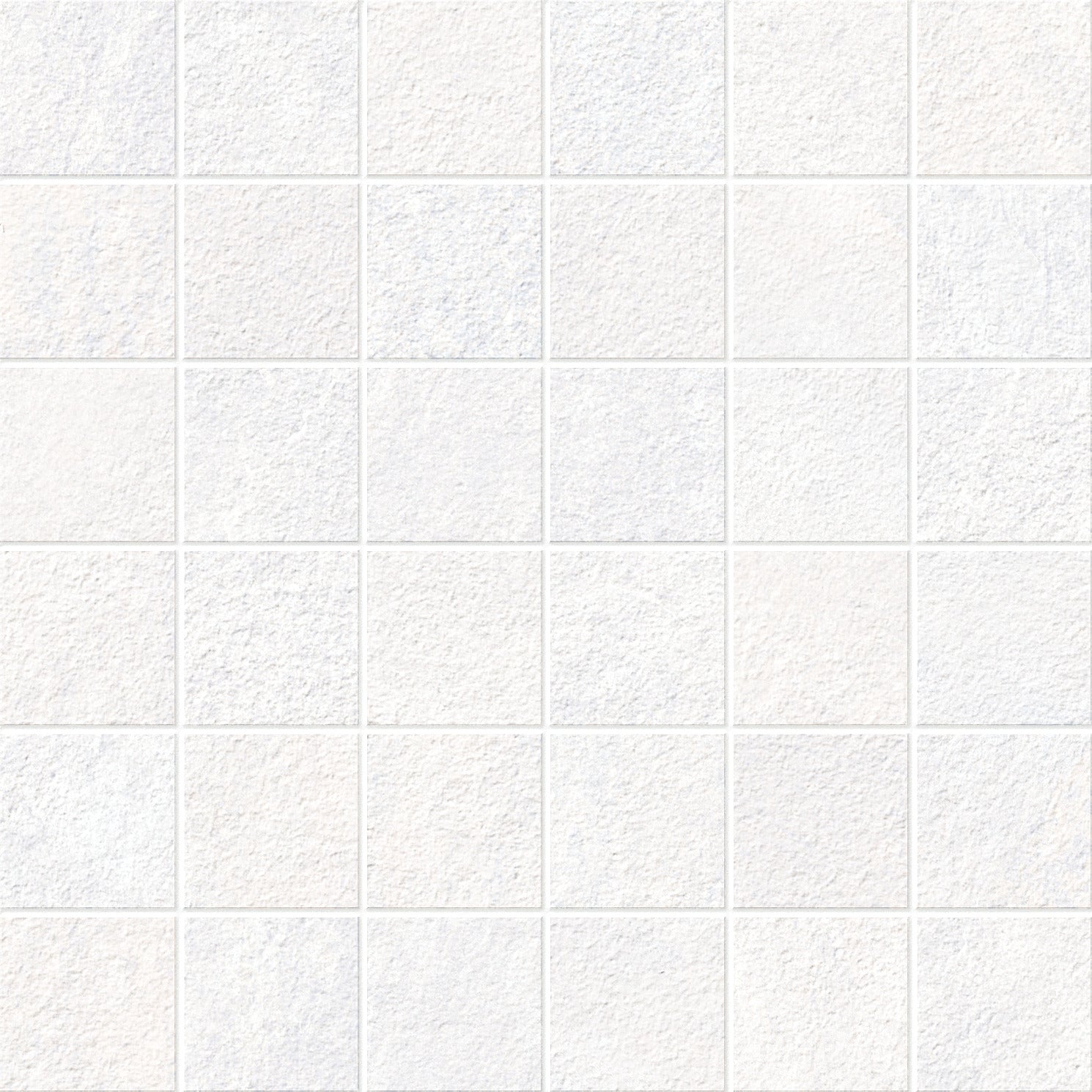 EXPLORE Arctic White porcelain mosaic, top-down product view, 12"×12"×11/32" size. Premium porcelain for floors and walls.