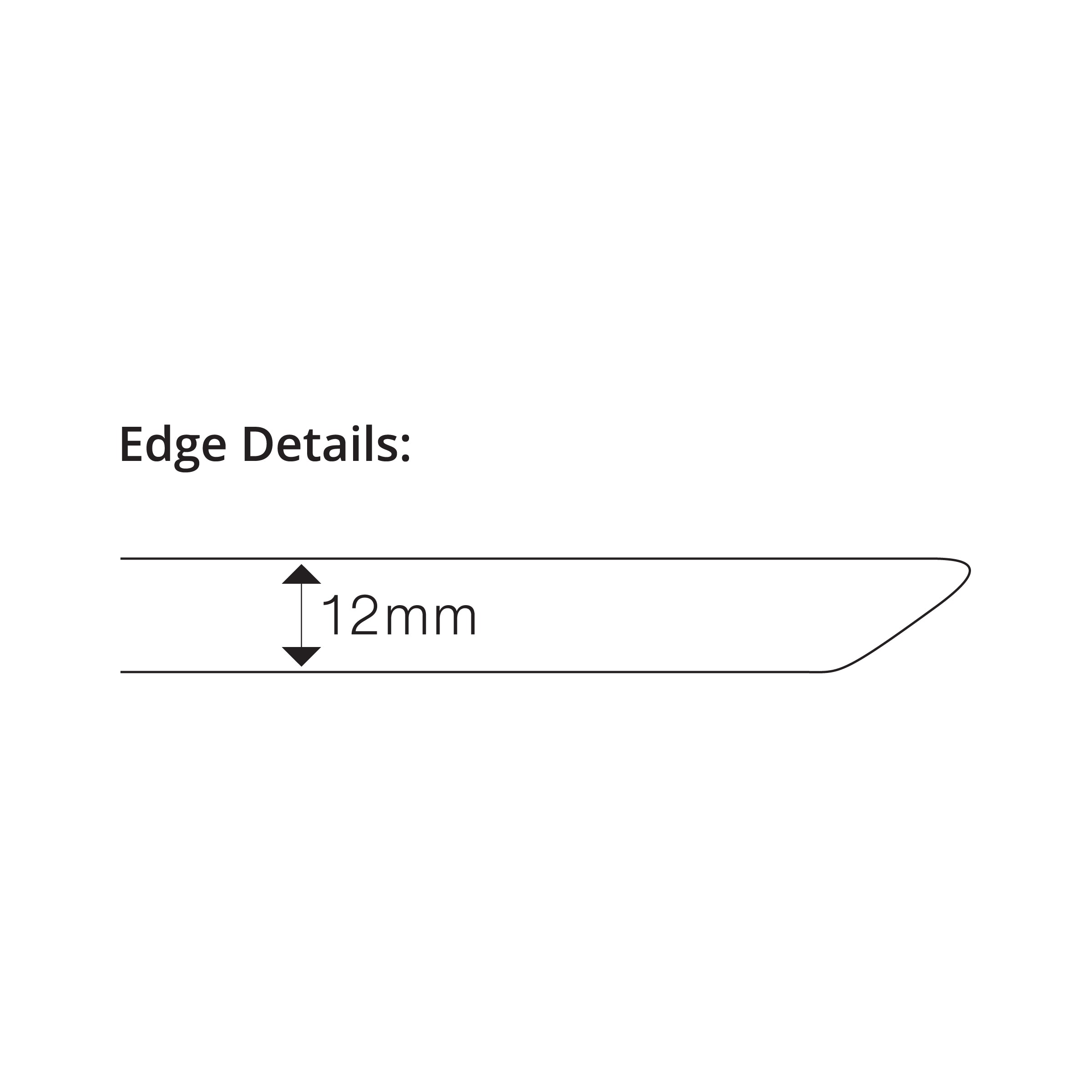 JEM: Aria Gold Shark Nose Prefab Slab (32"x96"x12mm | matte)