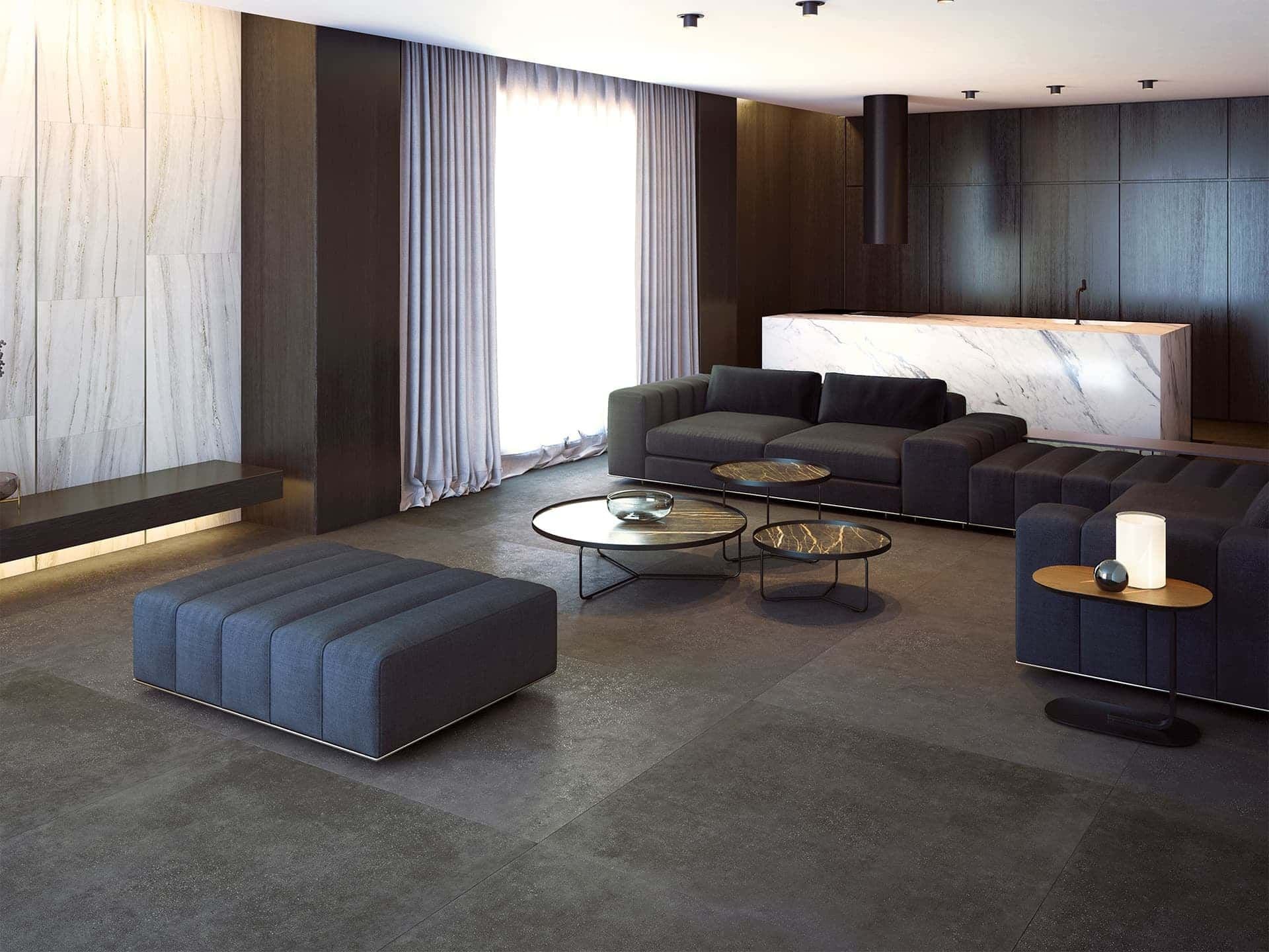 Bottega Antracita Floor Tile (47x47x8.5-mm | matt)