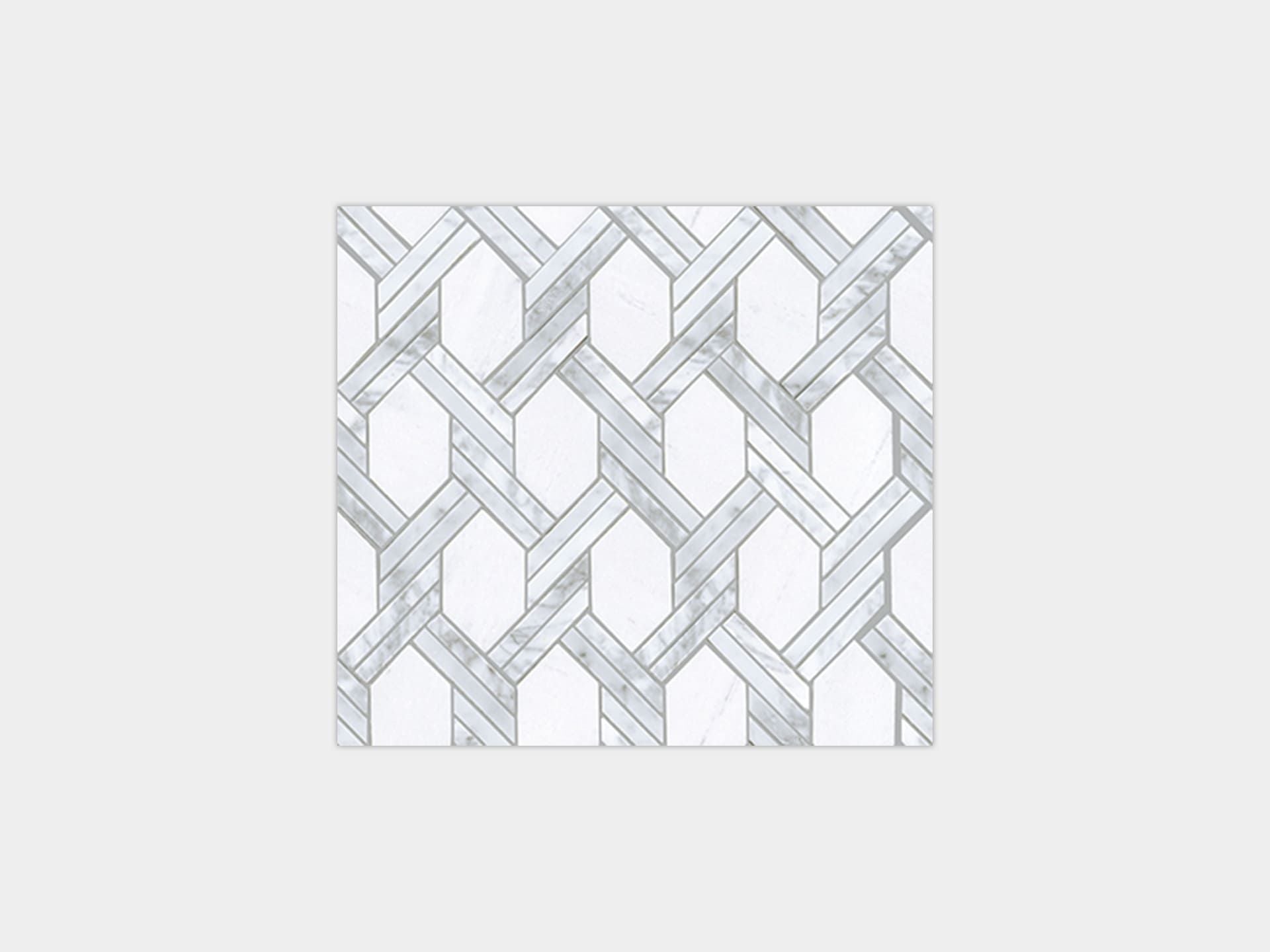 Essential Carrara Net Mosaic (12x13x8-mm | polished)