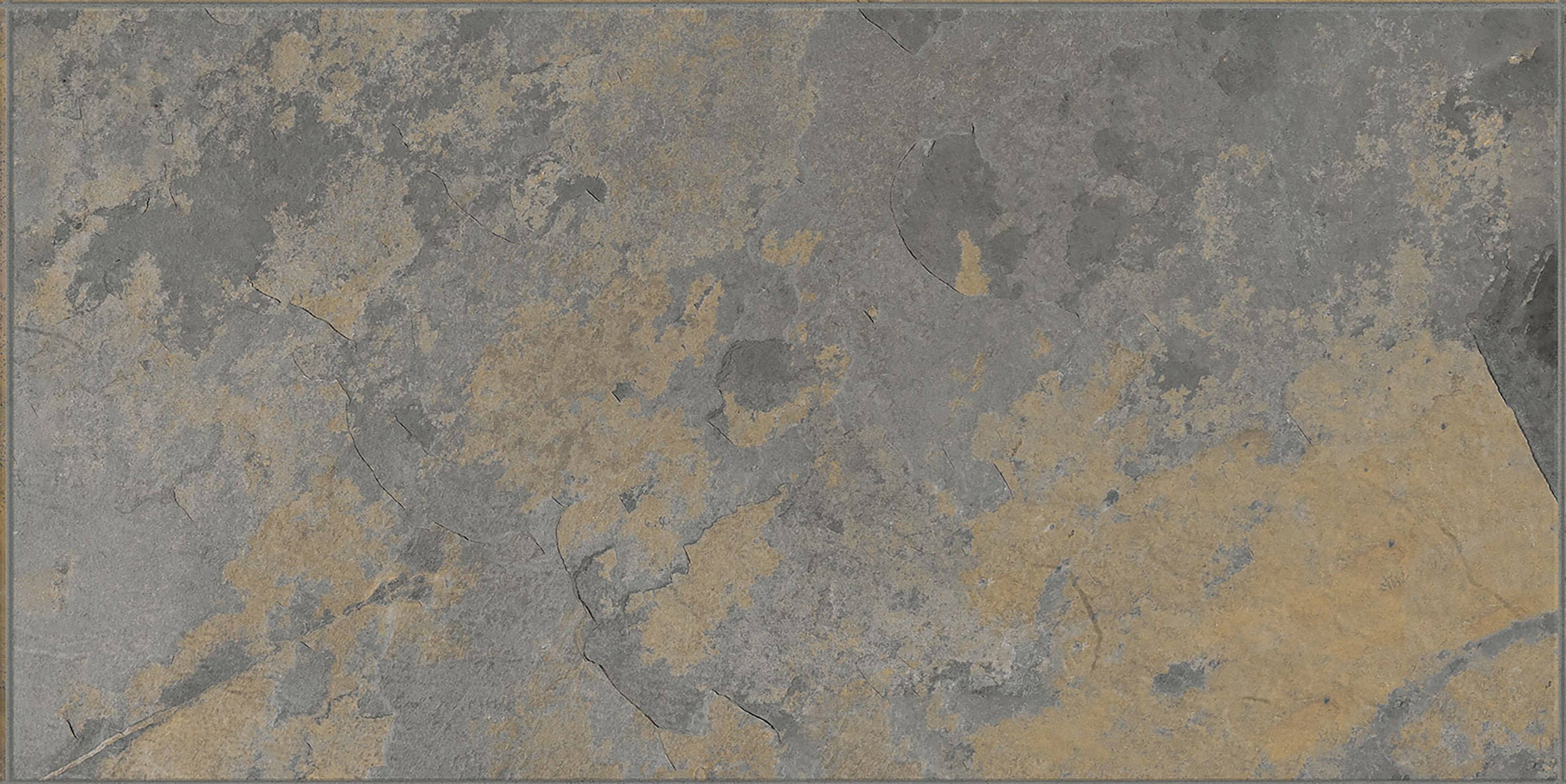 FRONTIER20 Rustic Gold porcelain pavers, top-down product view, 12"×24"×25/32" size. Premium porcelain for floors and walls.