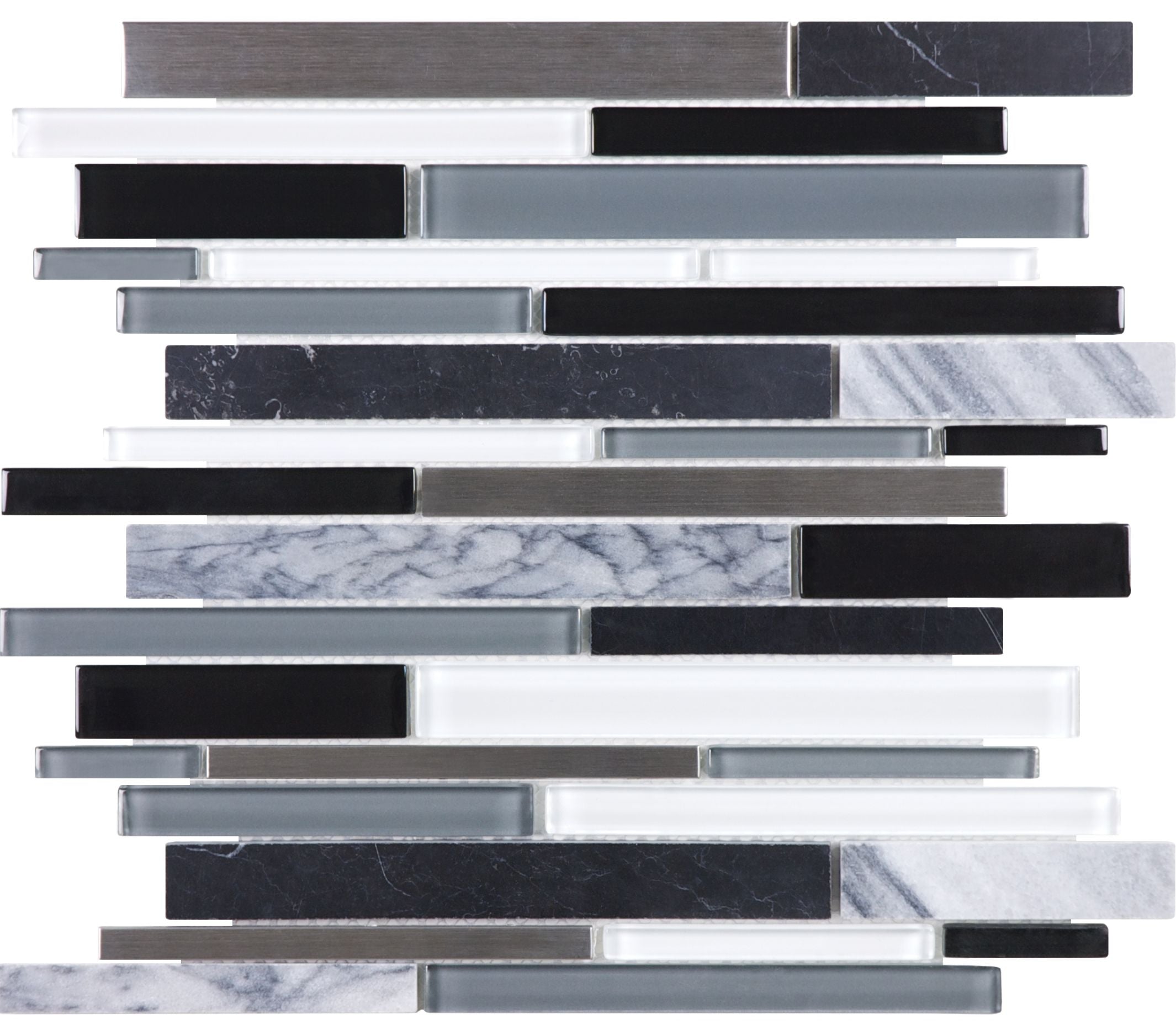 Glass Stone mosaic by Anatolia Tile, top-down product view. Premium porcelain for floors and walls.