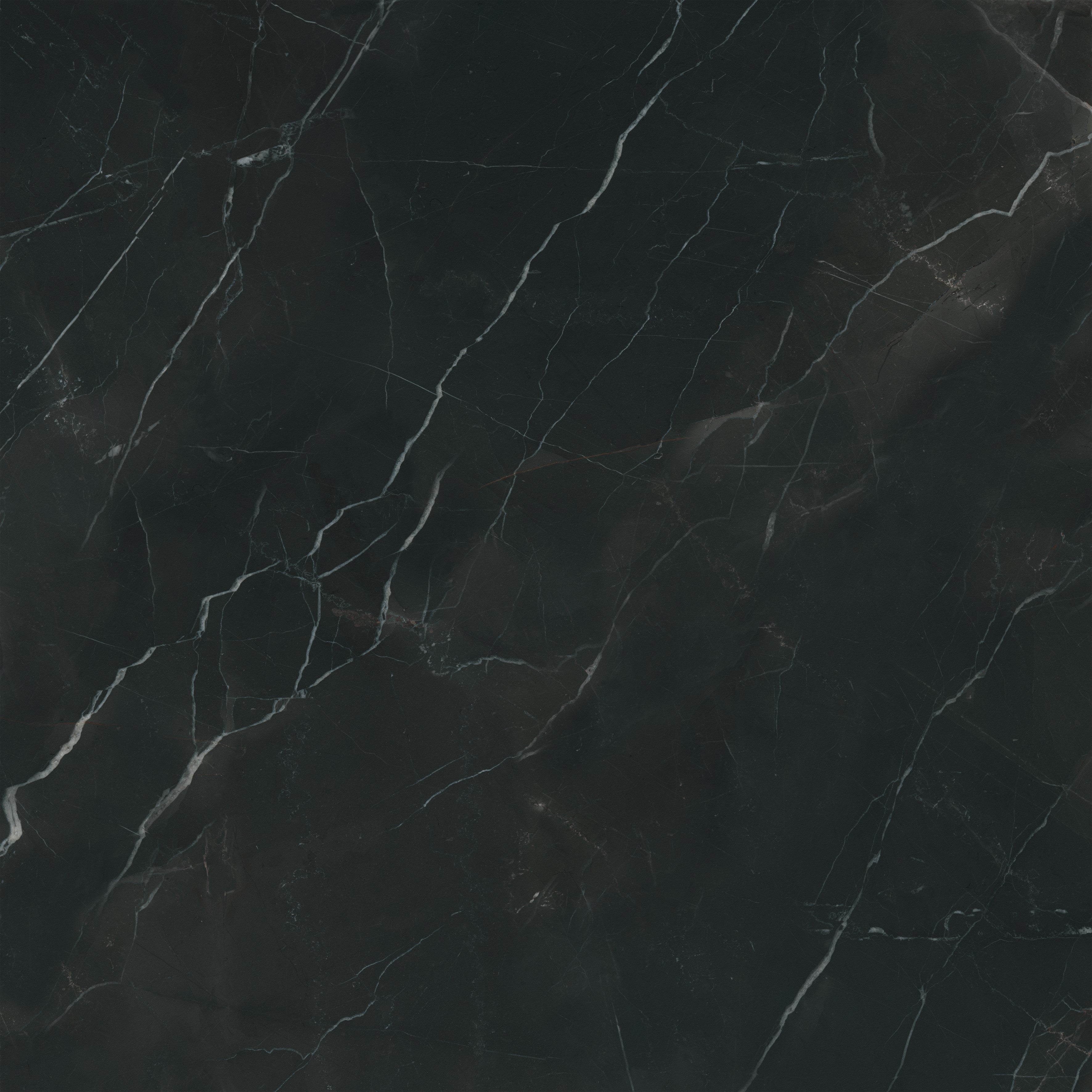 CHARME EVO Calacatta Black porcelain field tile, top-down product view, 24"×11/32" size. Premium porcelain for floors and walls.