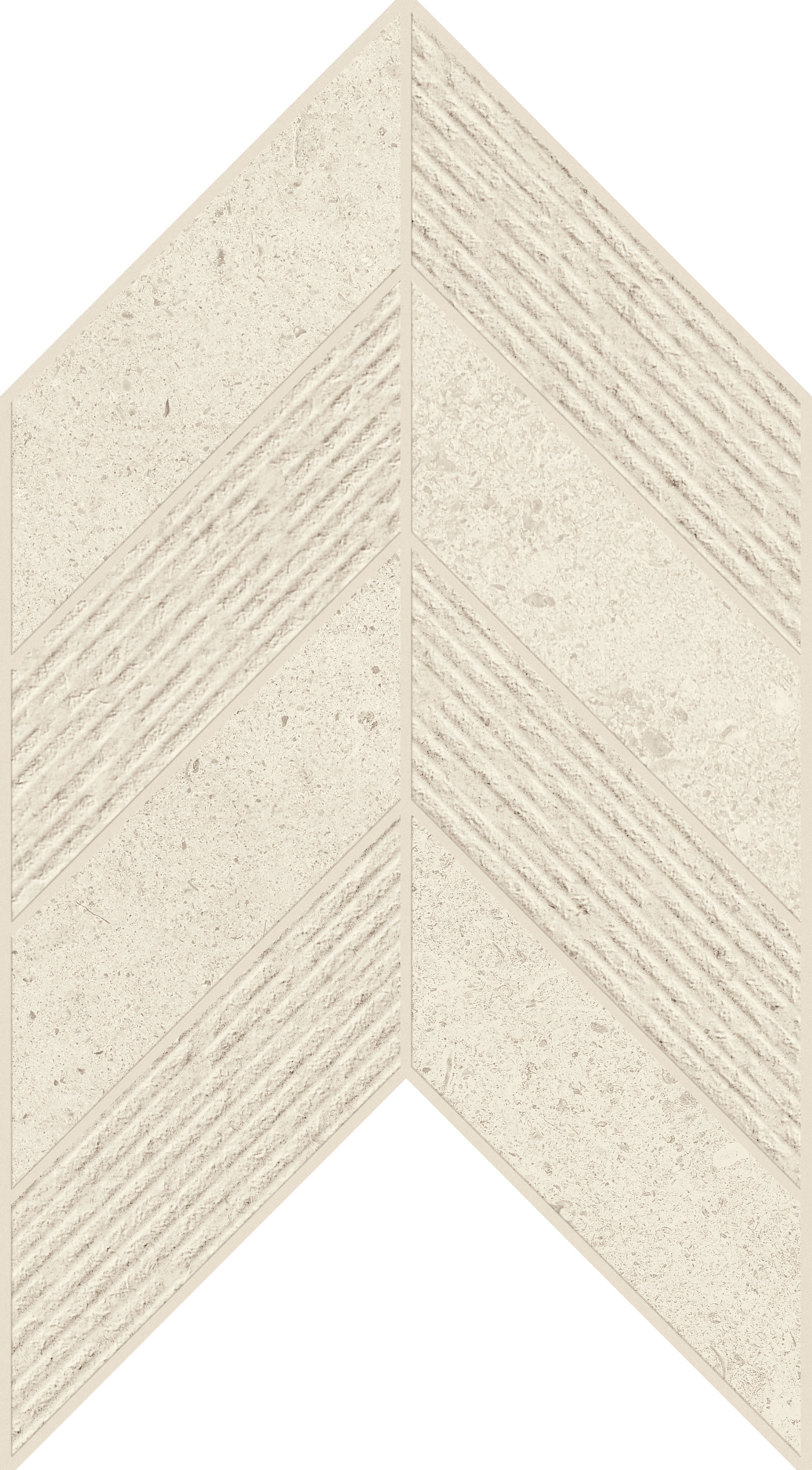 Mood Limestone porcelain mosaic, top-down product view, 7 7/16"×10"×11/32" size. Premium porcelain for floors and walls.