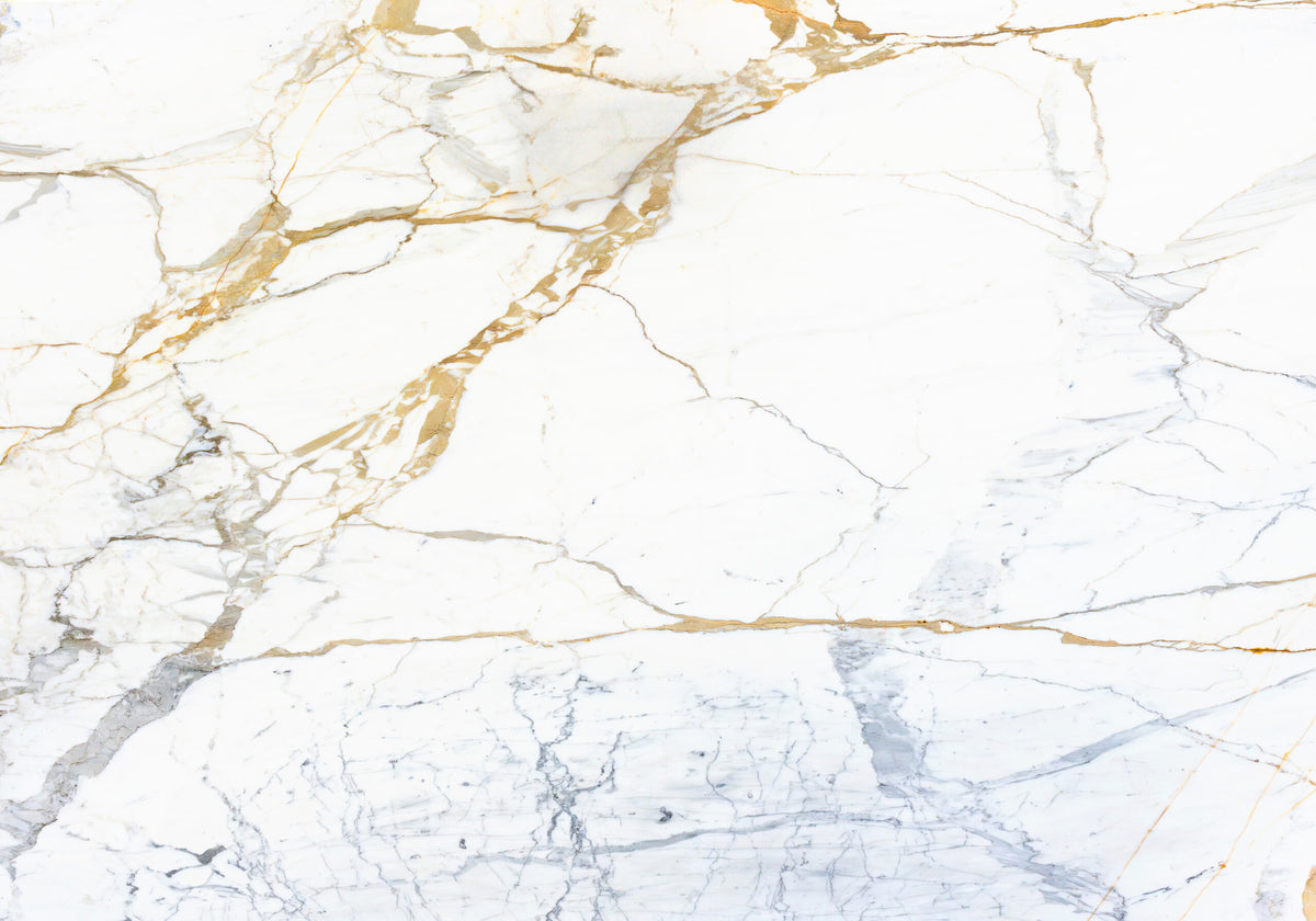Marble Slabs Calacatta Oro marble slabs, top-down product view. Premium marble for floors and walls.