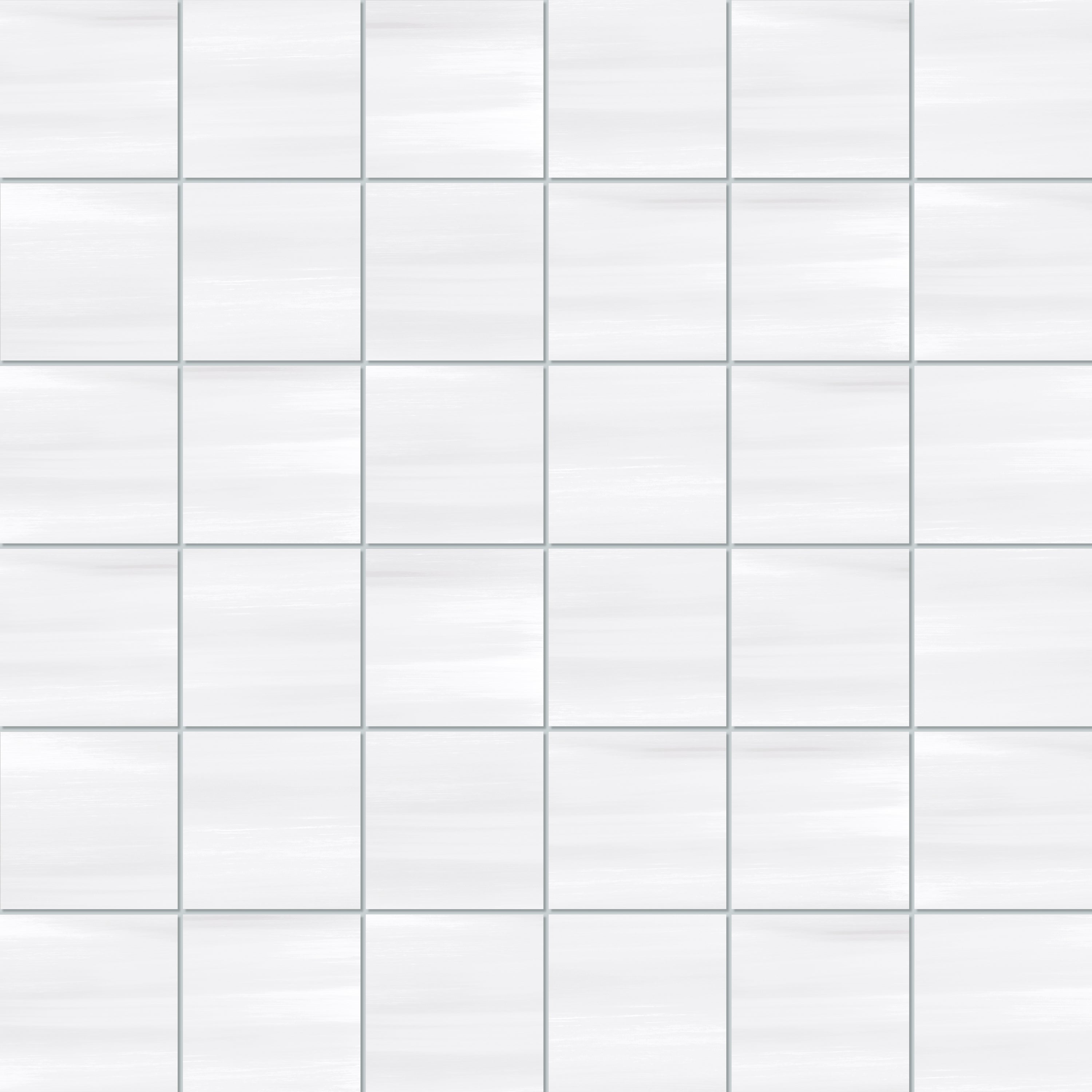 MIAMI White porcelain mosaic, top-down product view, 12"×12"×5/16" size. Premium porcelain for floors and walls.