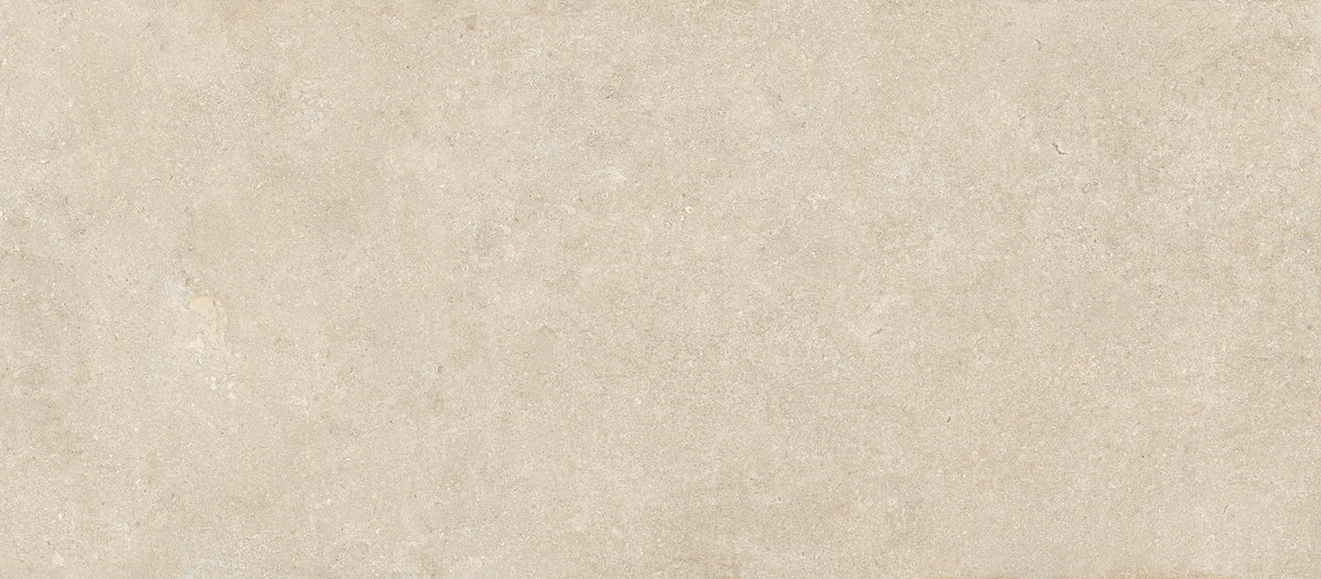 Unique Bourgogne Beige porcelain field tile by Emil, tecnica finish, 23 5/8"x47 1/4"x9-mm size. Premium Italian porcelain for floors and walls.