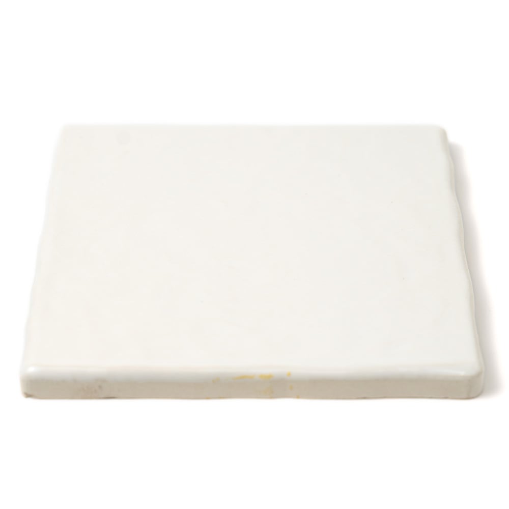 White Ceramic Field Tile (6"×6"×1/2" | satin)