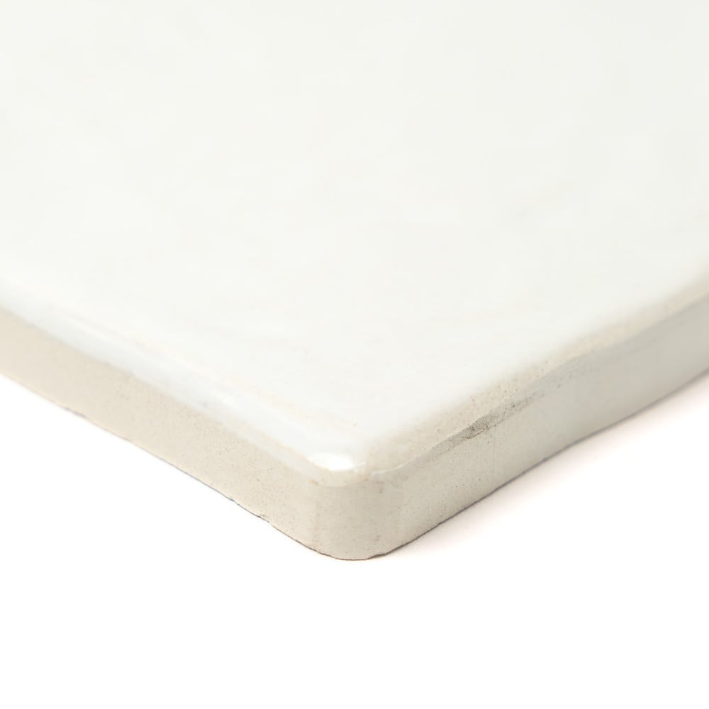 White Ceramic Field Tile (6"×6"×1/2" | satin)