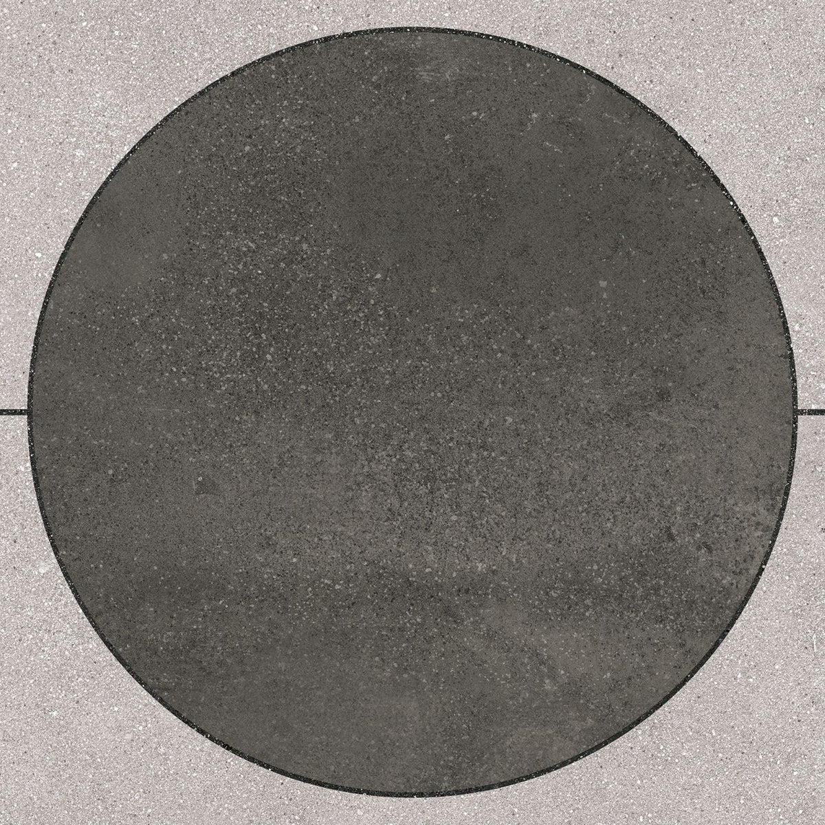 Be-Square Black / Concrete porcelain decorative accent tile by Emil, 11 13/16"x11 13/16"x6.5-mm size. Premium Italian porcelain for floors and walls.