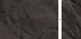 FRONTIER20 Montauk Black porcelain pavers, top-down product view, 2 pcs / 7.75 sqft / 0.7874" thick size. Premium porcelain for floors and walls.