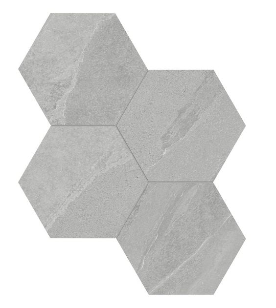 Nord mosaic by Anatolia Tile, top-down product view, 6" size. Premium porcelain for floors and walls.