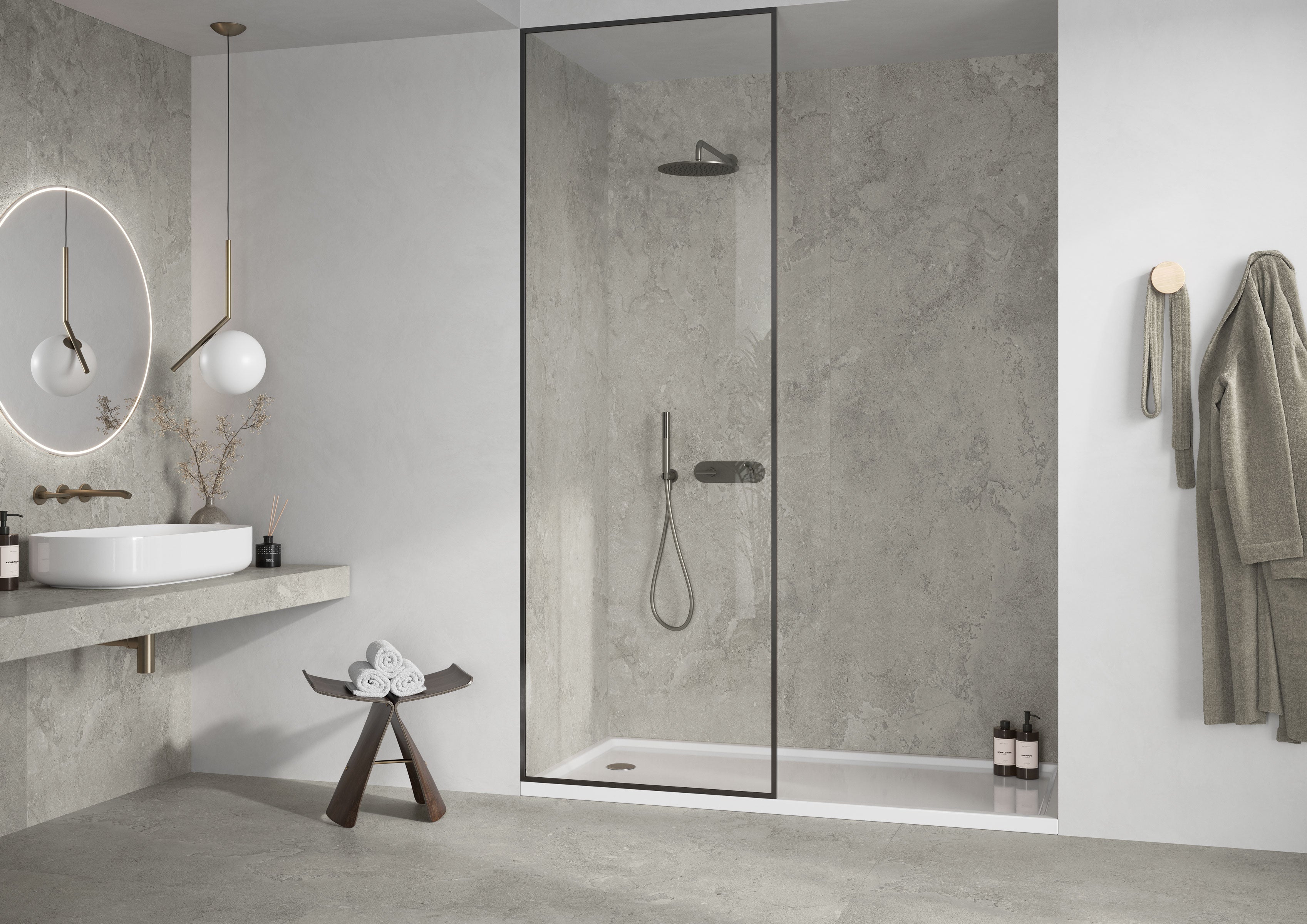 ECOSTONE: Fossil Cross Cut Prefab Slab (32"x96"x12-mm | matte)