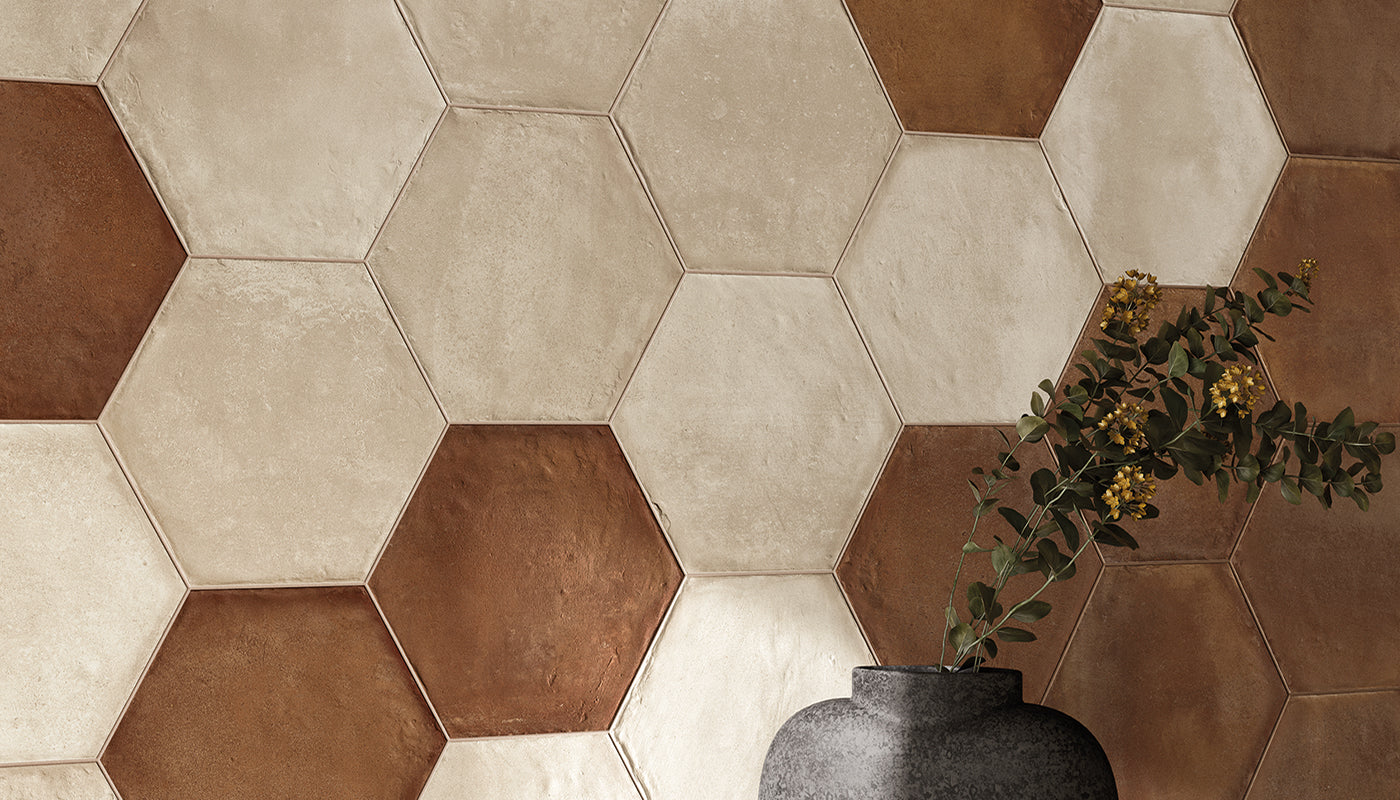 Forme Terracotta porcelain field tile by Emil, silktech finish, 31 1/2"x31 1/2"x9-mm size. Premium Italian porcelain for floors and walls.