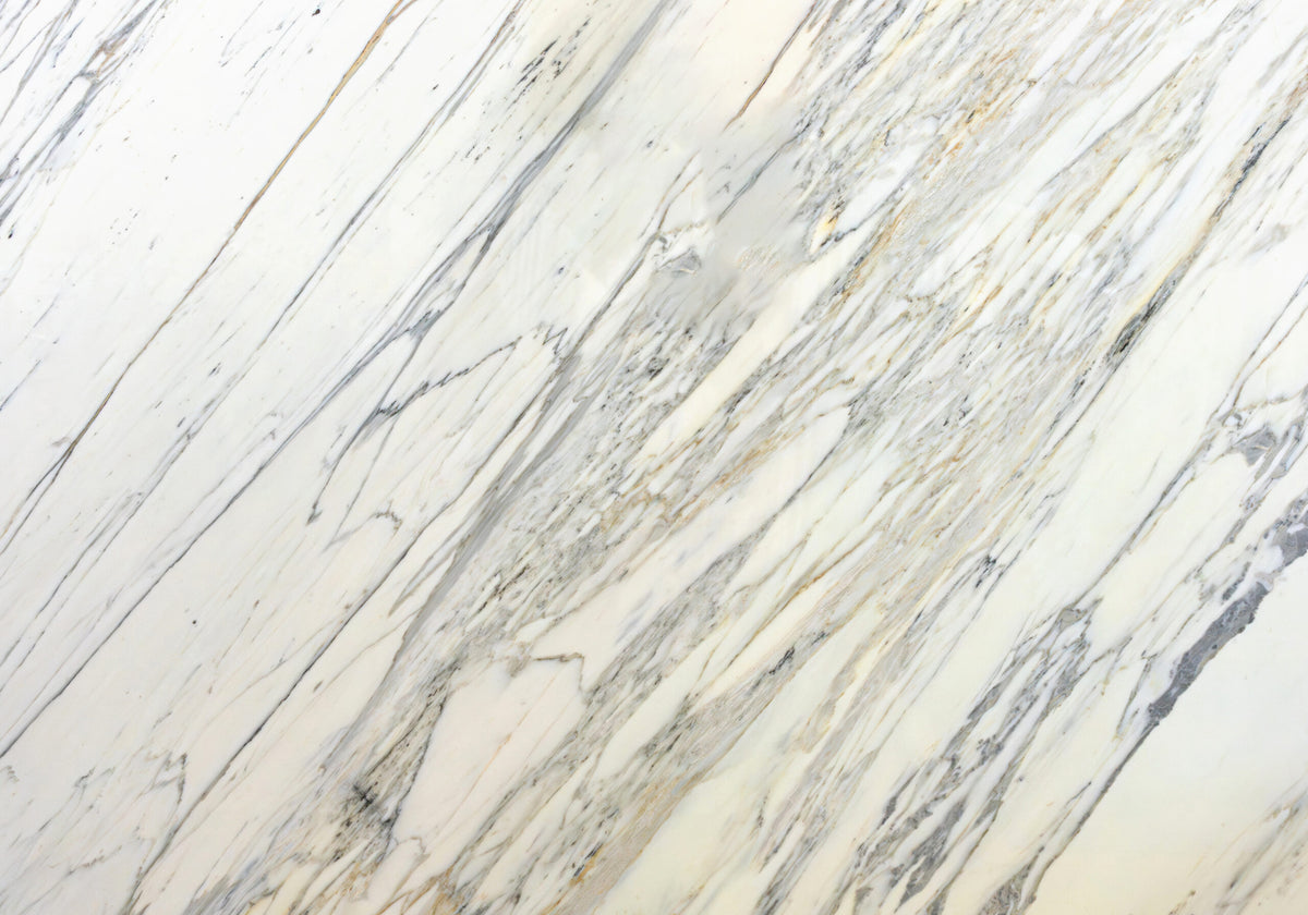 Marble Slabs Calacatta Belgia marble slabs, top-down product view. Premium marble for floors and walls.