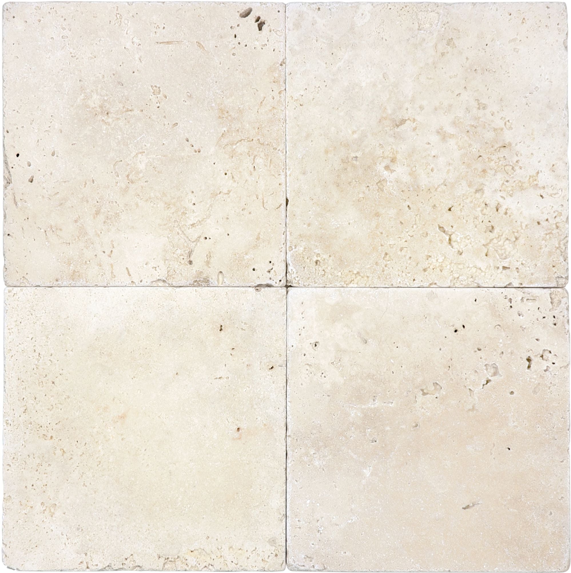 Ivory field tile by Anatolia Tile, top-down product view, 6" size. Premium porcelain for floors and walls.