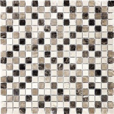 mosaic by Anatolia Tile, top-down product view, 5/8" size. Premium porcelain for floors and walls.