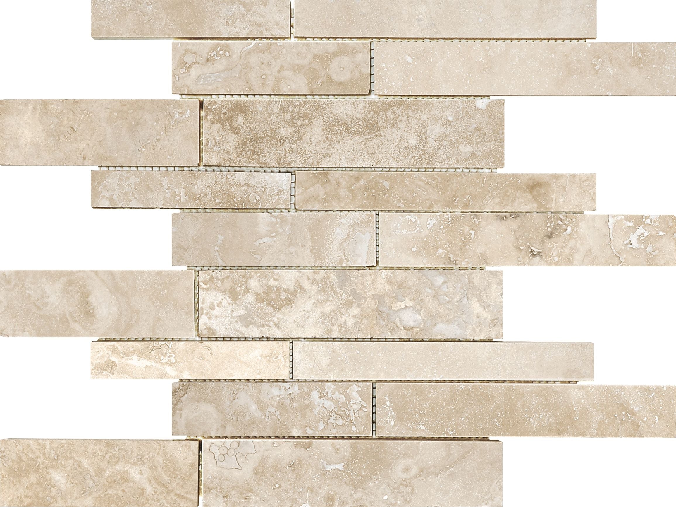 Ivory mosaic by Anatolia Tile, top-down product view. Premium porcelain for floors and walls.
