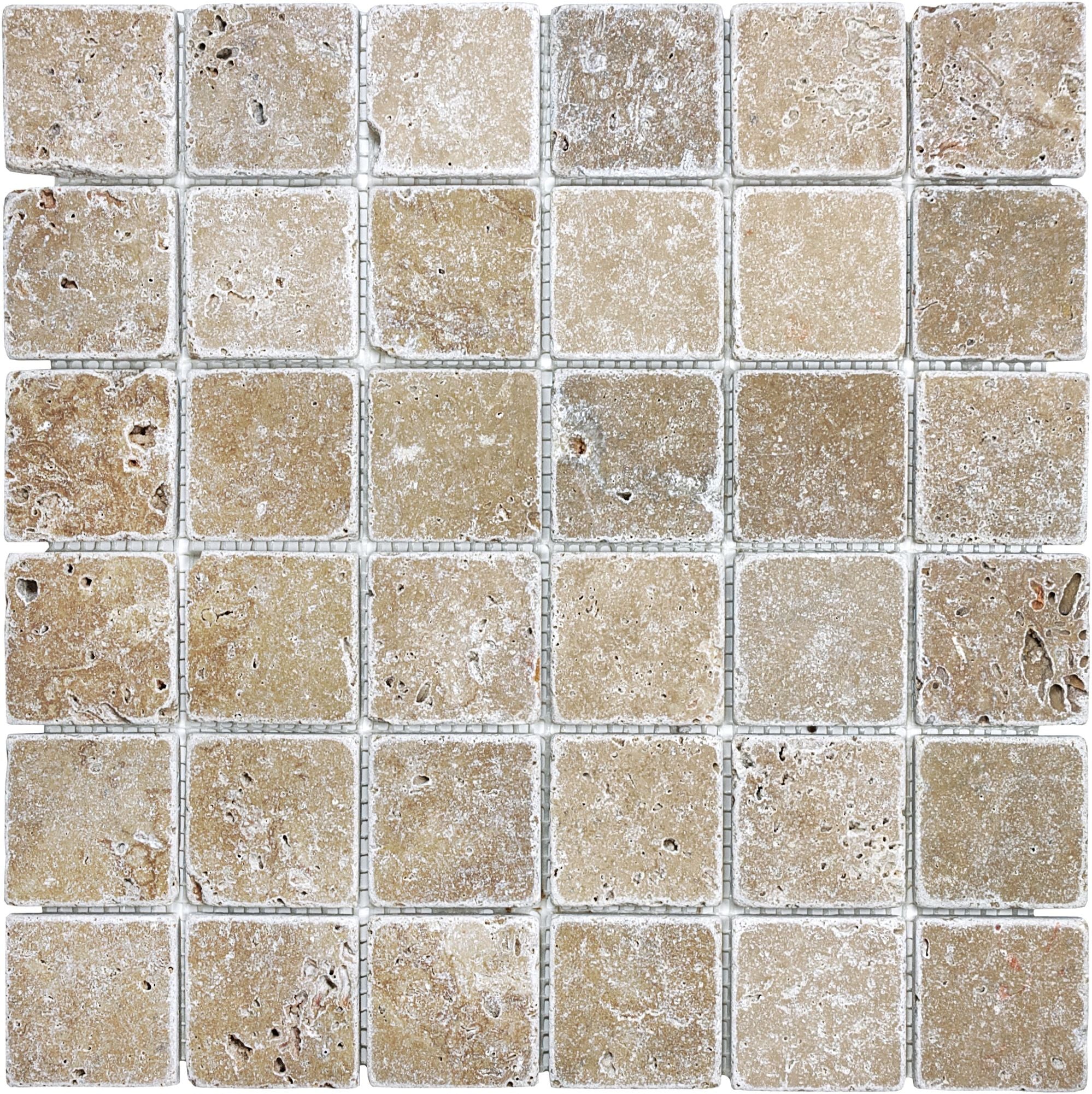 mosaic by Anatolia Tile, top-down product view, 2" size. Premium porcelain for floors and walls.