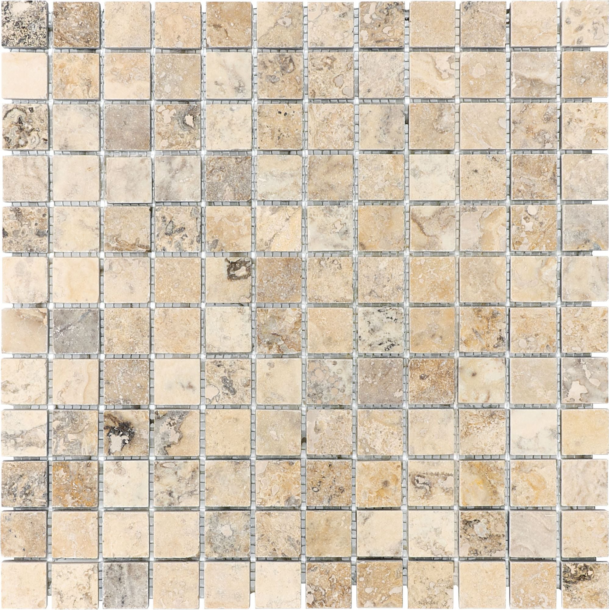 Picasso mosaic by Anatolia Tile, top-down product view, 1" size. Premium porcelain for floors and walls.