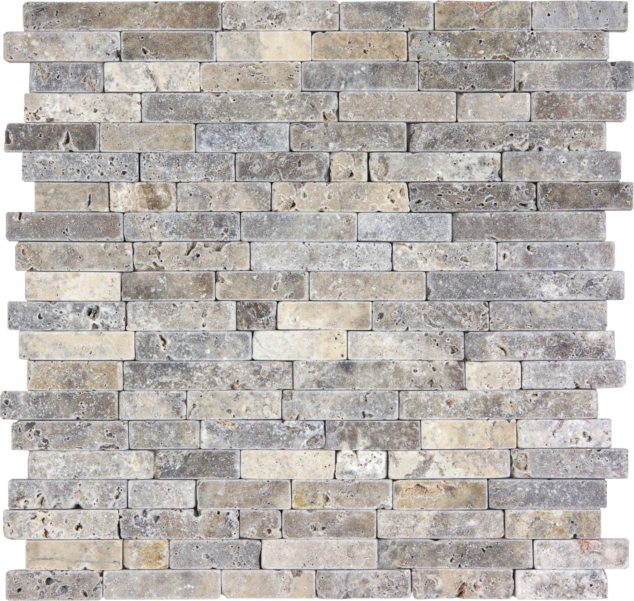 Silver Ash mosaic by Anatolia Tile, top-down product view. Premium porcelain for floors and walls.