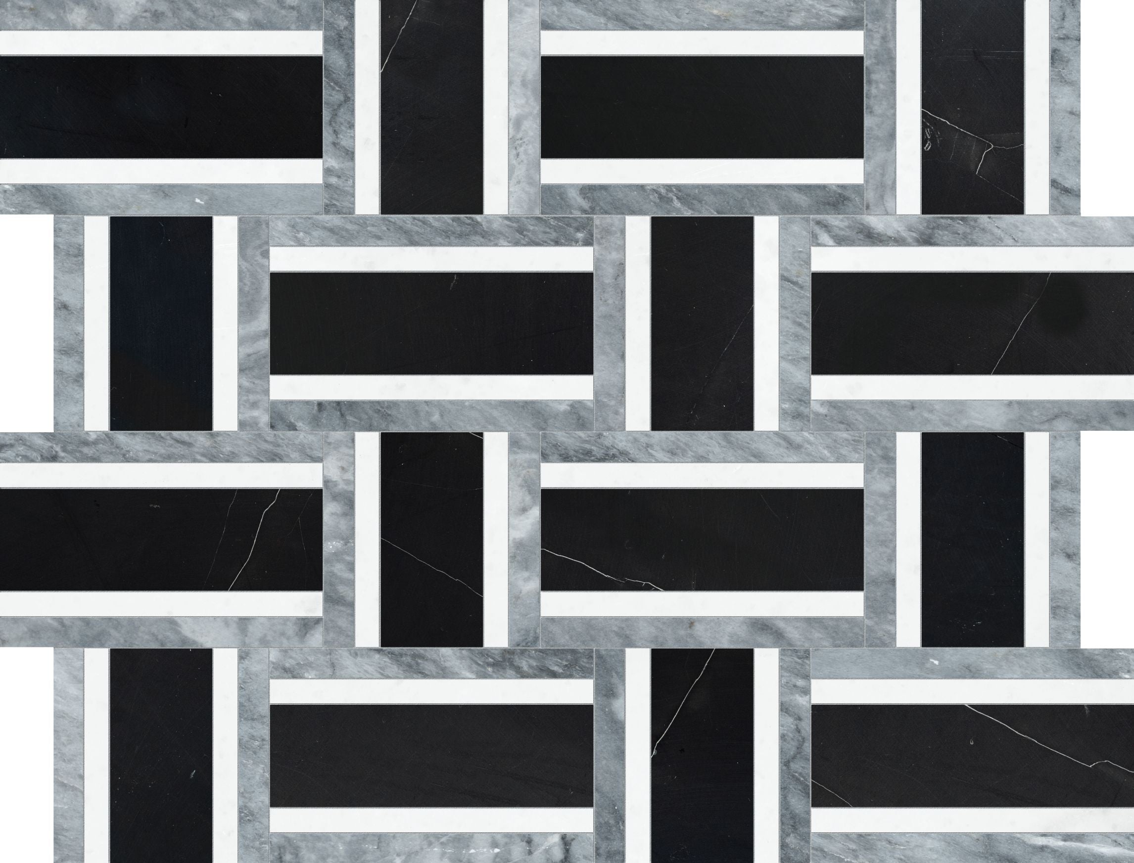 Utopio mosaic by Anatolia Tile, top-down product view. Premium porcelain for floors and walls.