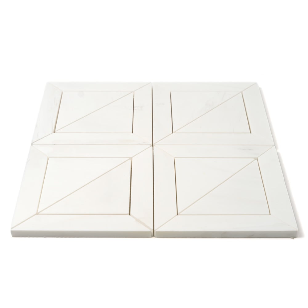 Snow White York Marble Mosaic (11 15/16"Γ11 15/16"Γ3/8" | honed | straight cut)