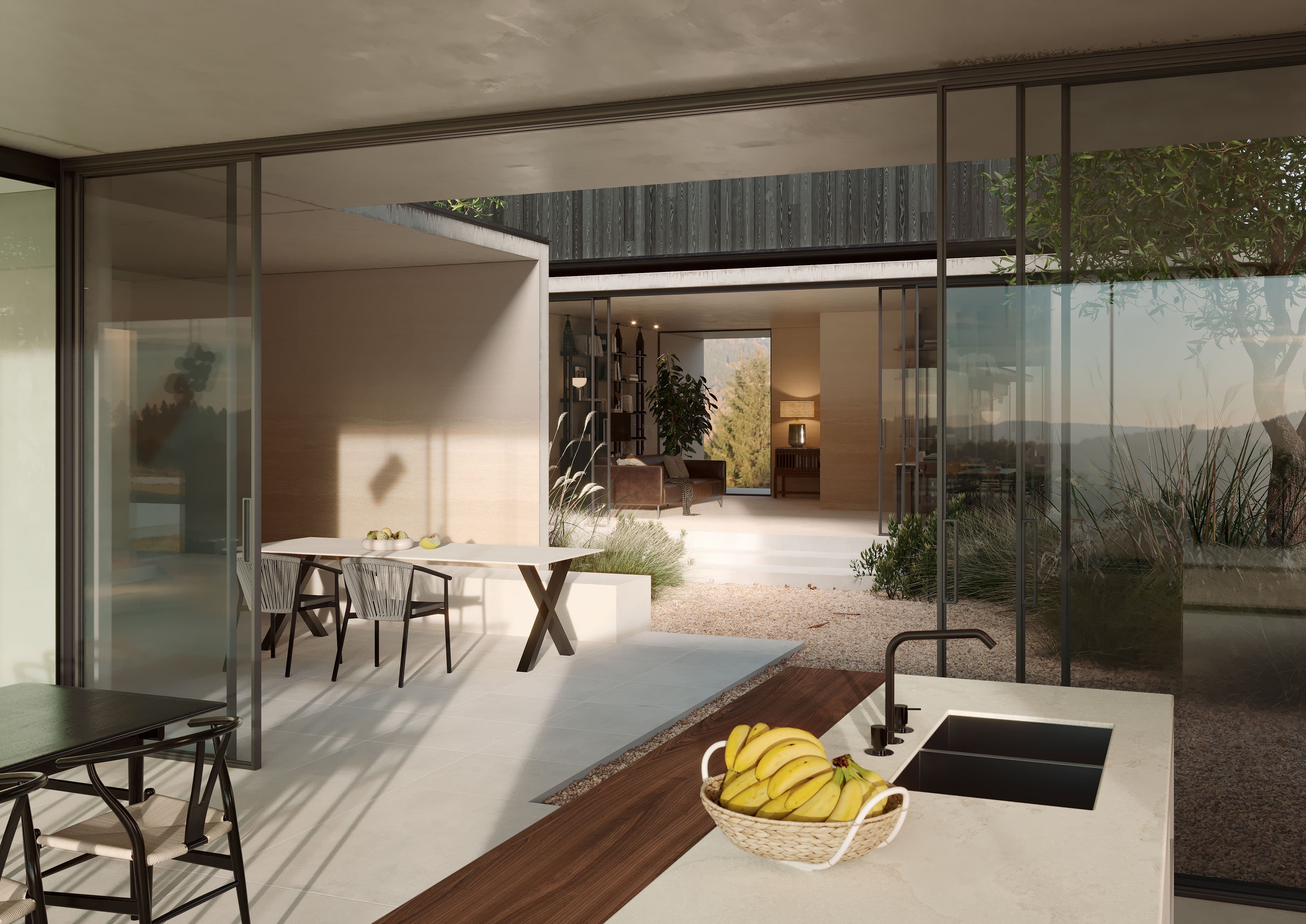 ECOSTONE: Fog Cross Cut Prefab Slab (32"x96"x12-mm | matte)