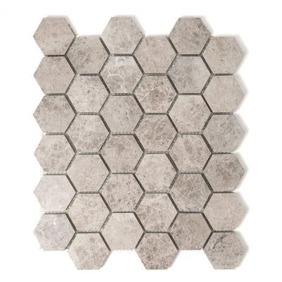 Silver Shadow Marble Mosaics tile and surface collection