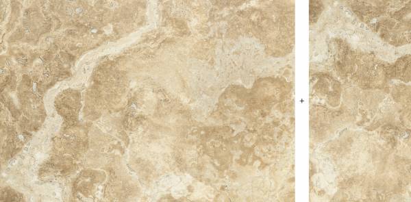 TRAVERTINE: Cross Cut Cream Paving Pattern (24"x48"x20mm | matte | rectified)