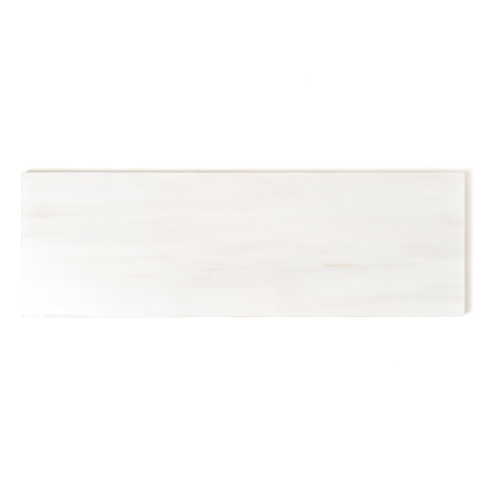 Snow White Marble Field Tile (4"×12"×3/8" | polished | micro-beveled)