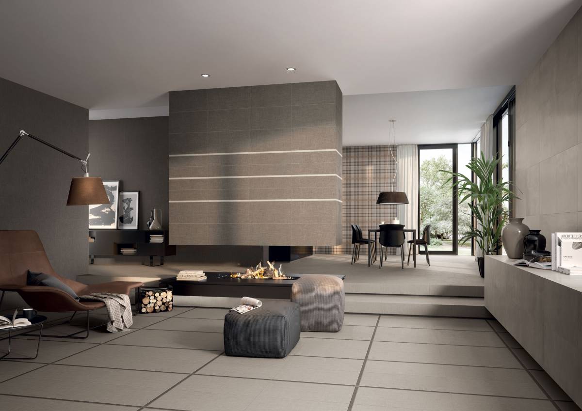 SOUL Dw Coffee Cloth porcelain trim, product image 2, 6"×12"×11/32" size. Premium porcelain for floors and walls.