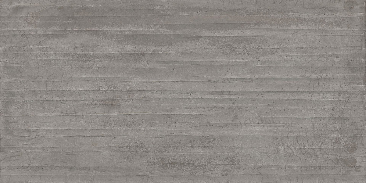 Fabrika Dark Grey porcelain field tile by Emil, silktech finish, 23 5/8"x47 1/4"x8.5-mm size. Premium Italian porcelain for floors and walls.