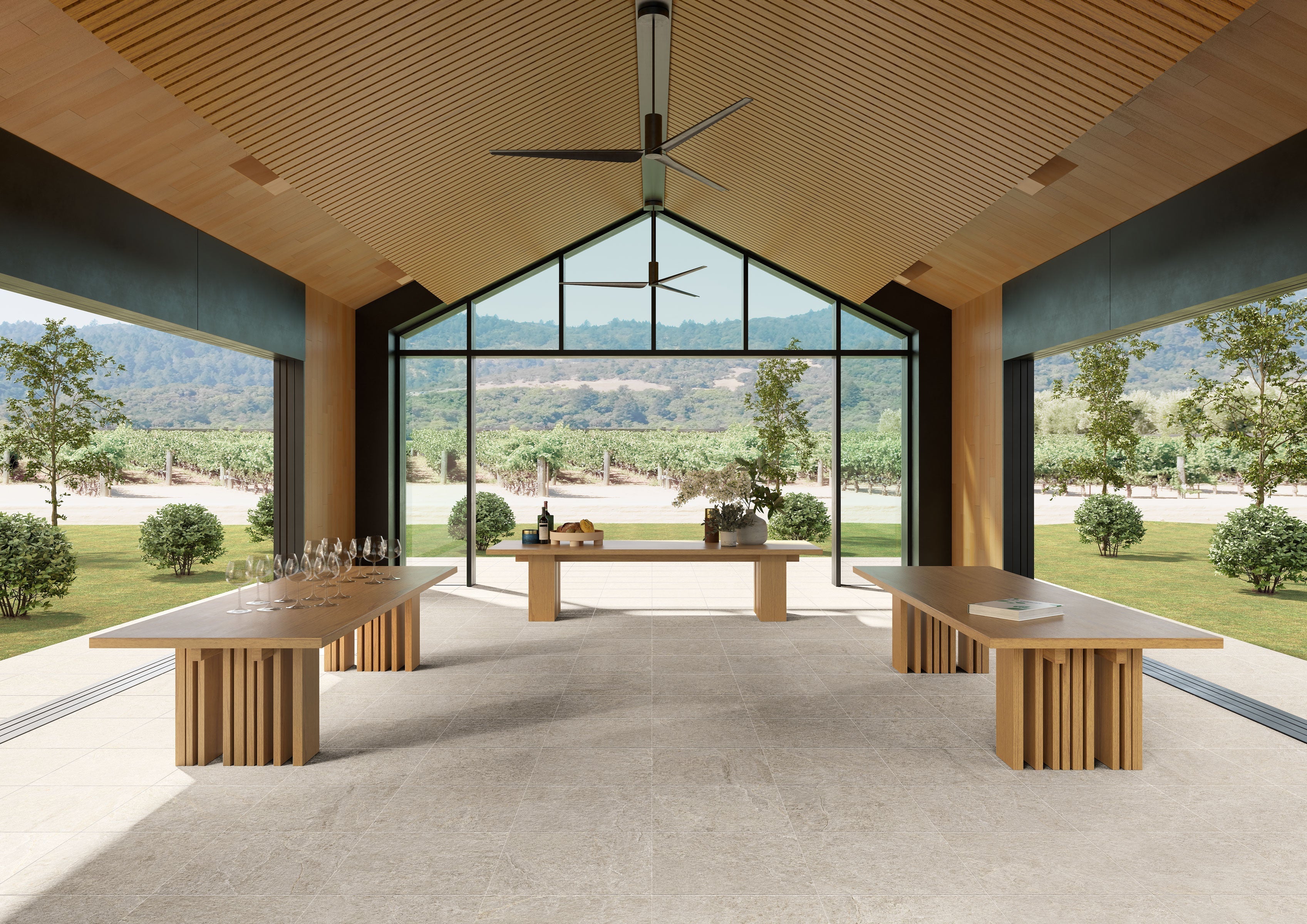 FARMHOUSE LIVING: Pewter Paving Tile (24"x24"x20-mm | grip)