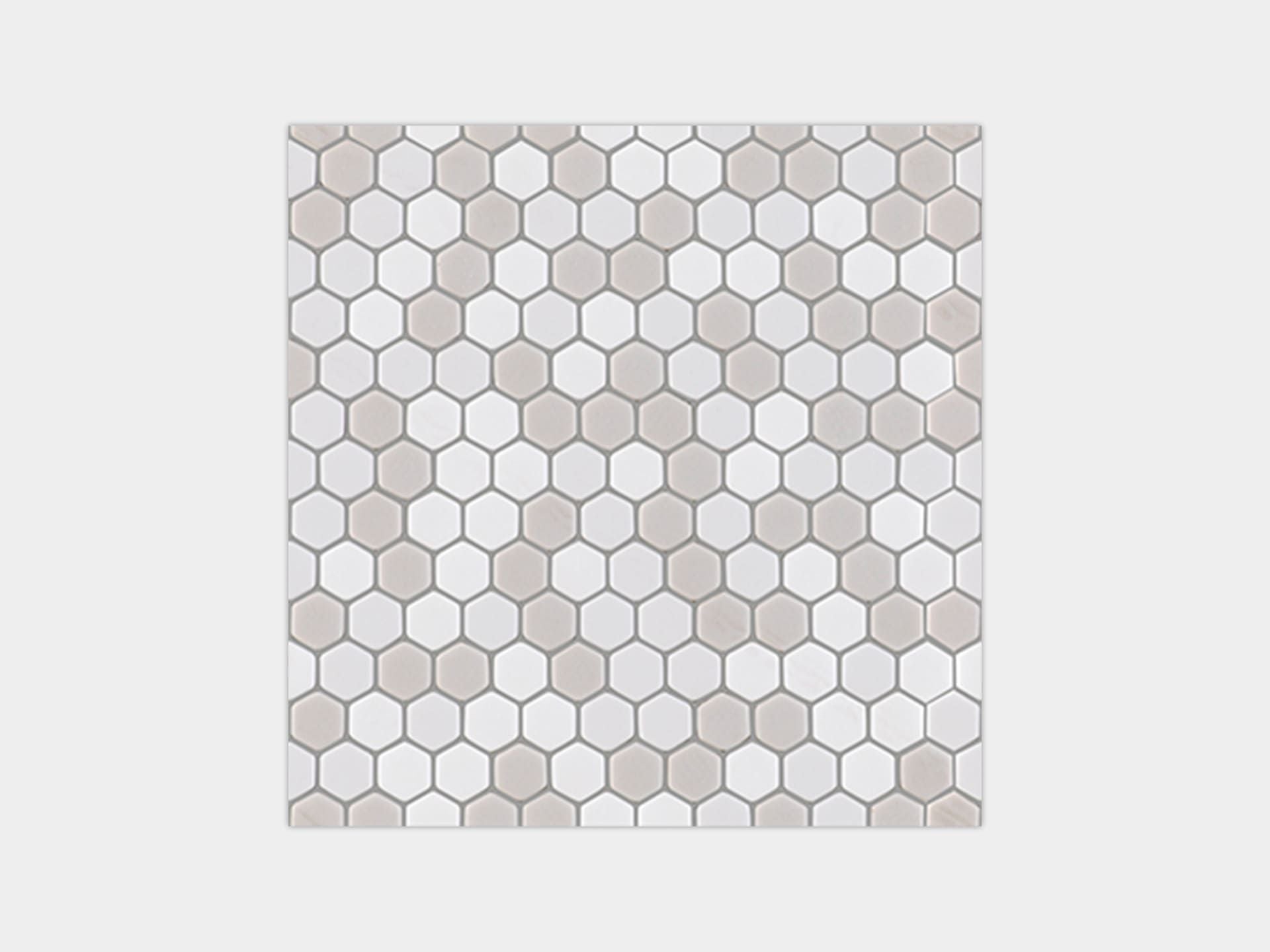 Glaze Beige Hexagon Mosaic (12x12x6-mm | matt)