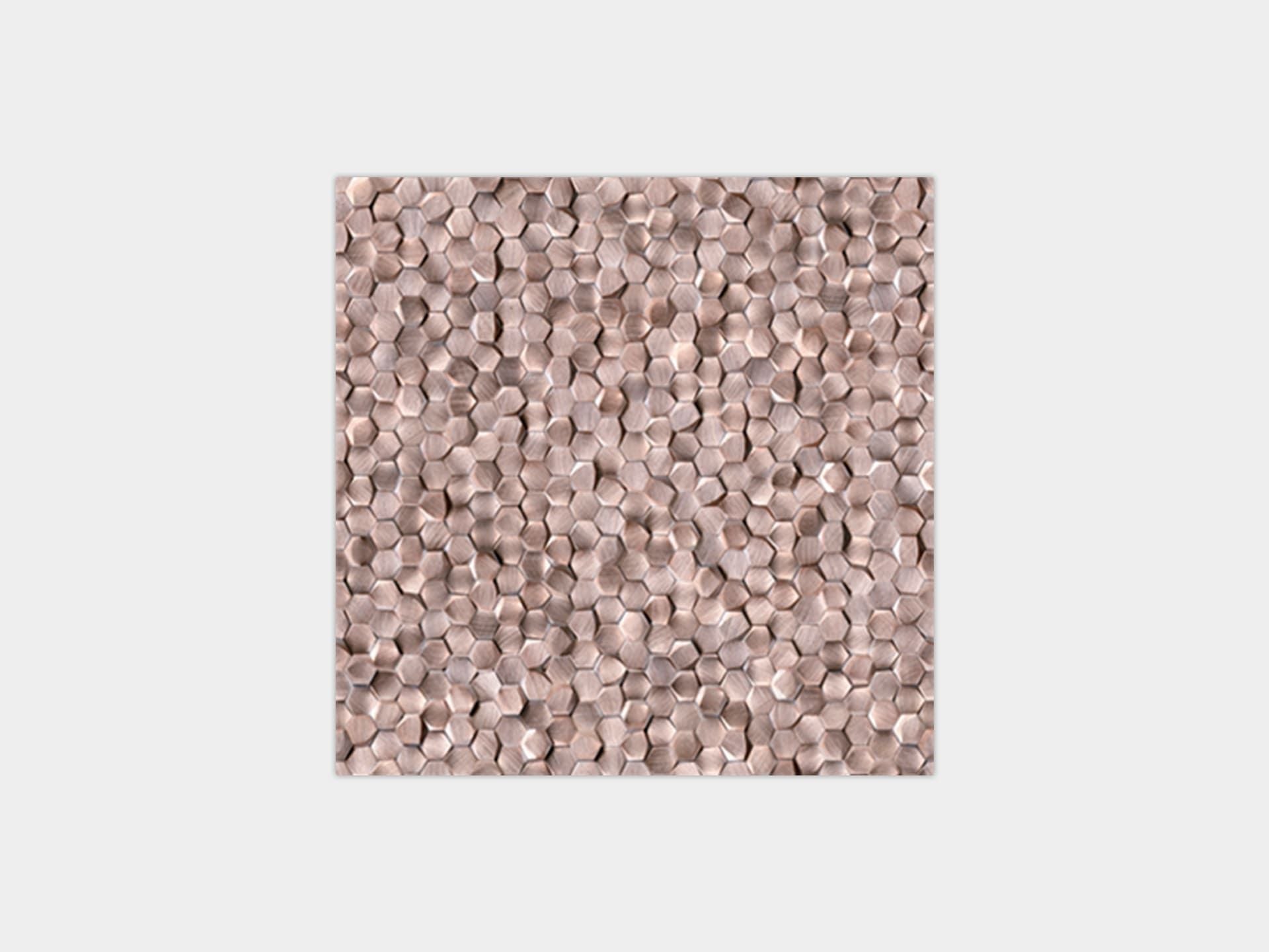 Gravity Rose Gold Hexagon Mosaic (12x12x46059-mm | gloss)