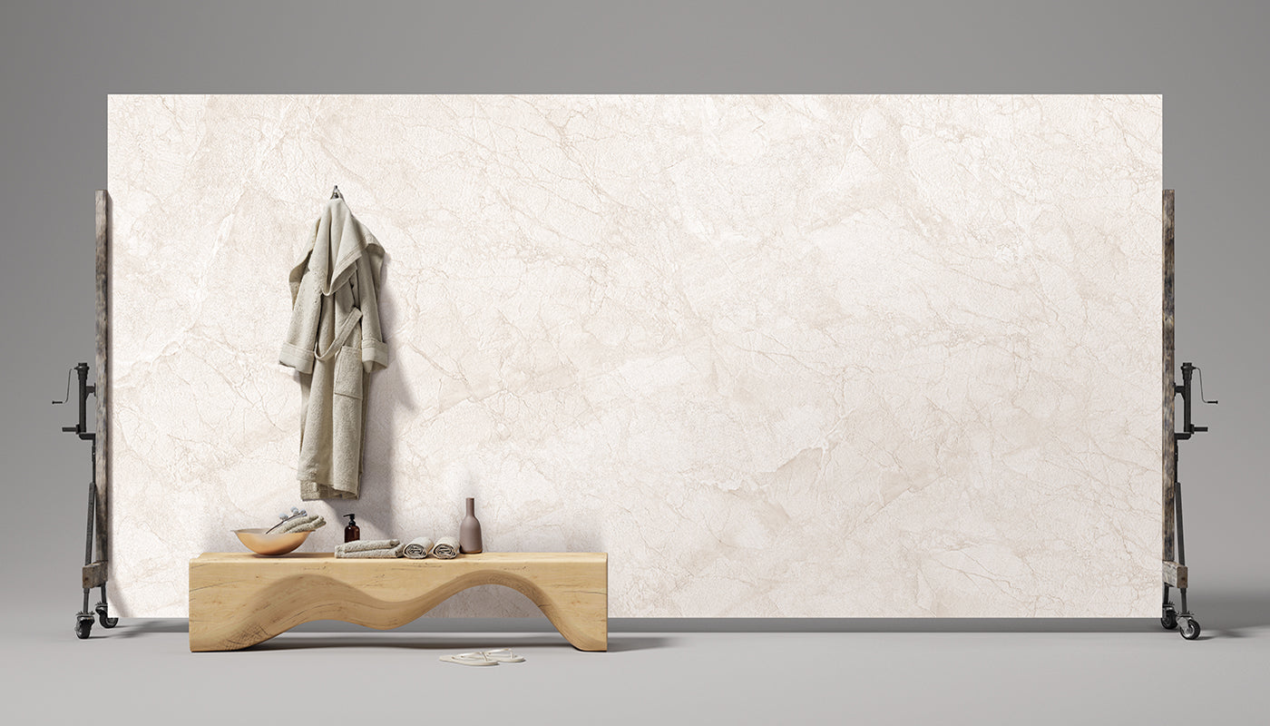 Level Stone Brera porcelain field tile by Emil, naturale finish, 63 25/32"x127 9/16"x12-mm size. Premium Italian porcelain for floors and walls.