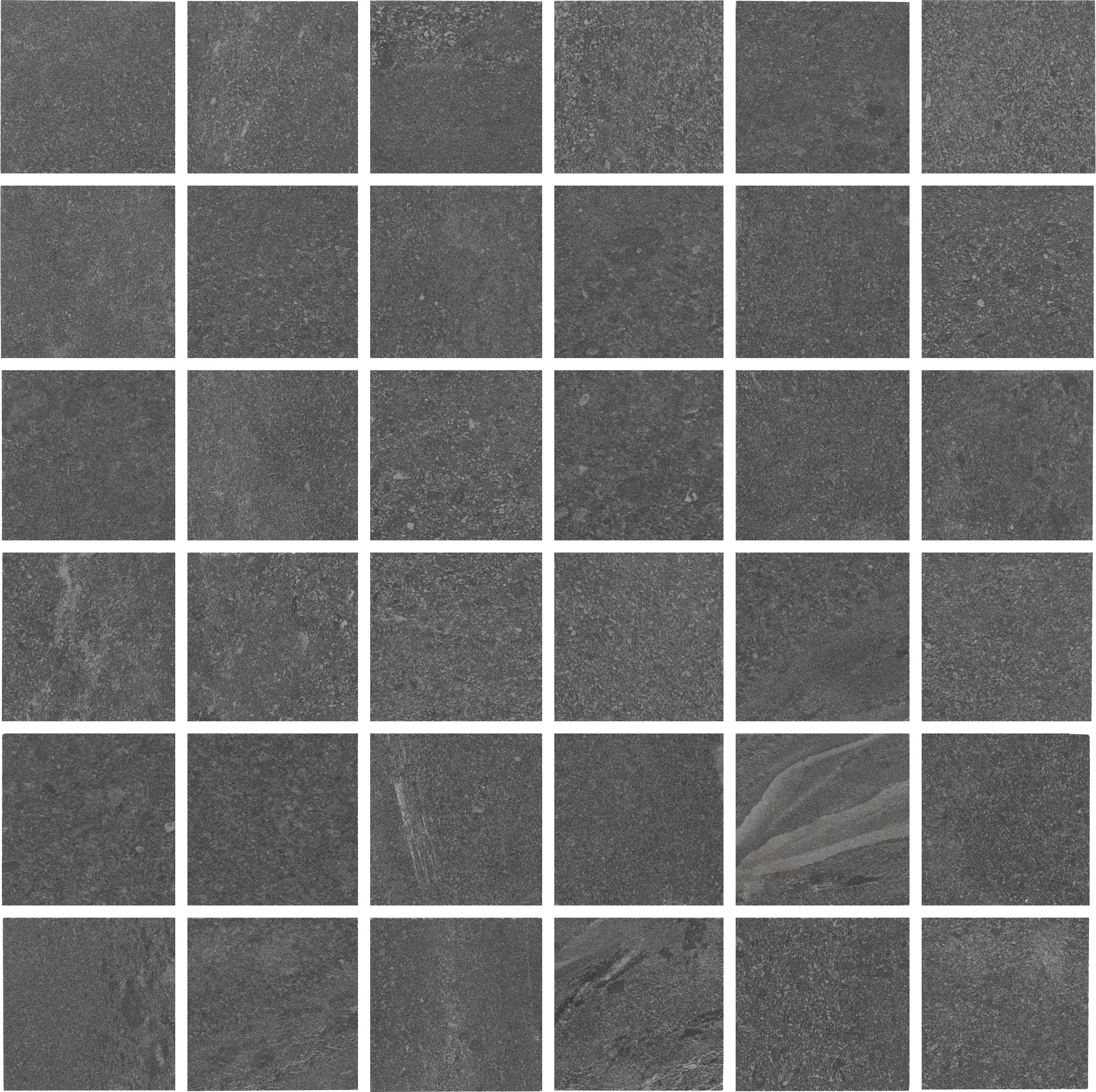 URBAN HARMONY: Shadow Serenade Straight Stack 2X2 Mosaic (12"x12"x8-mm | natural | rectified)