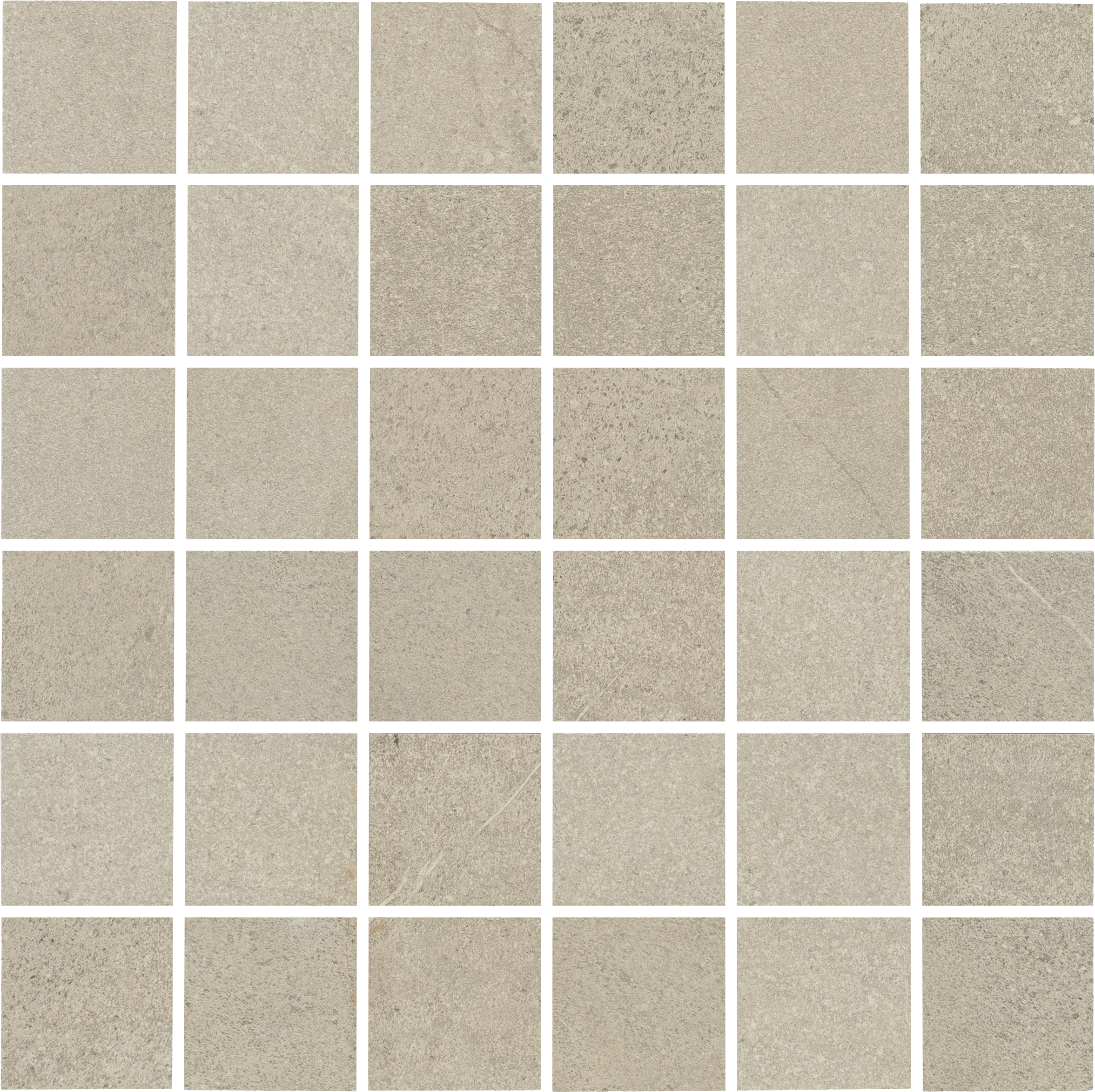 LUSTROUS RIVIERA: Greige Gulf Straight Stack 2X2 Mosaic (12"x12"x8-mm | natural | rectified)