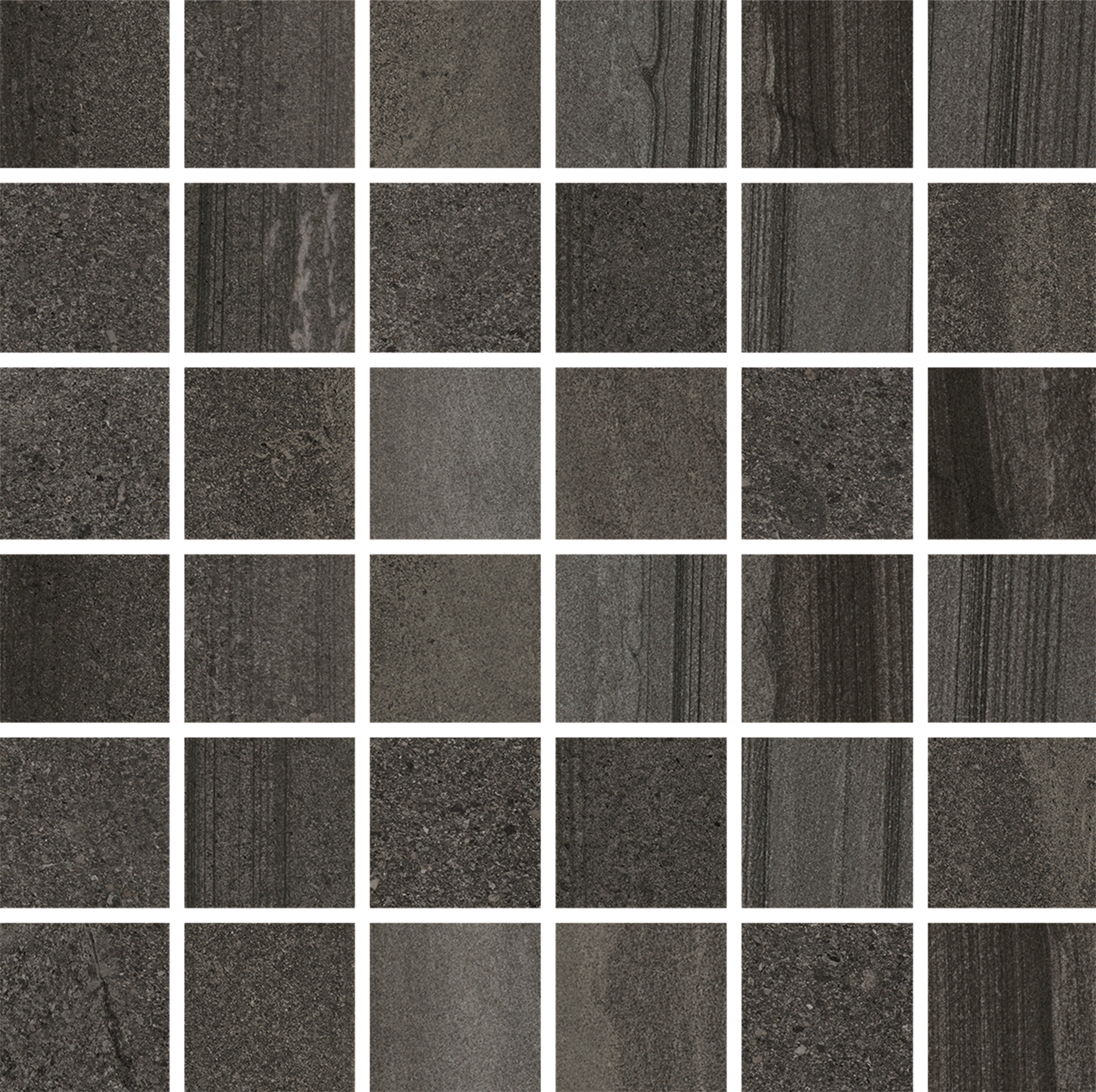 SILHOUETTE SANDS: Mysterious Mirage Straight Stack 2X2 Mosaic (12"x12"x8-mm | natural | rectified)