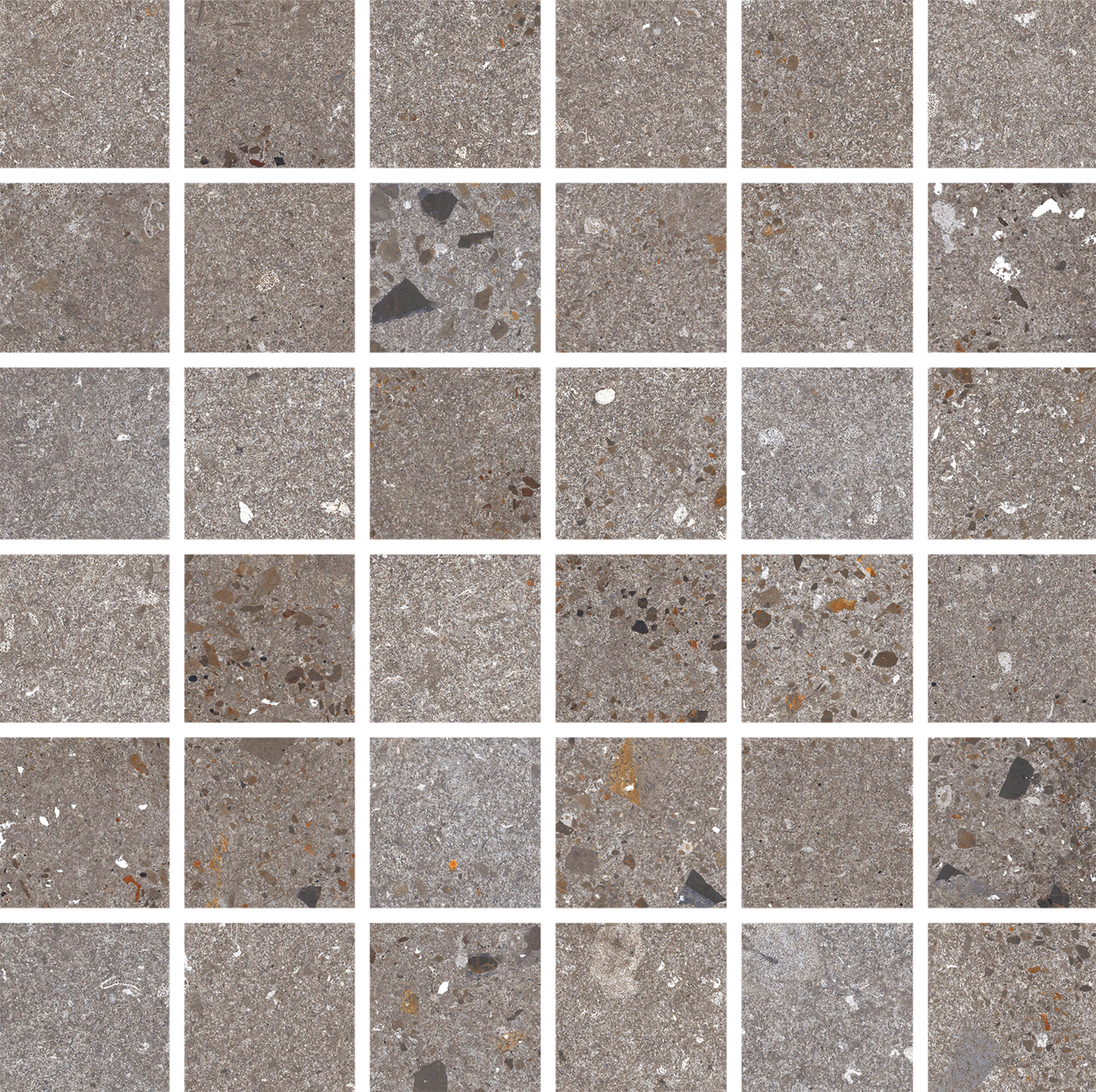 ETHEREAL ELEMENTS: Terra Harmony Straight Stack 2X2 Mosaic (12"x12"x8-mm | natural | rectified)