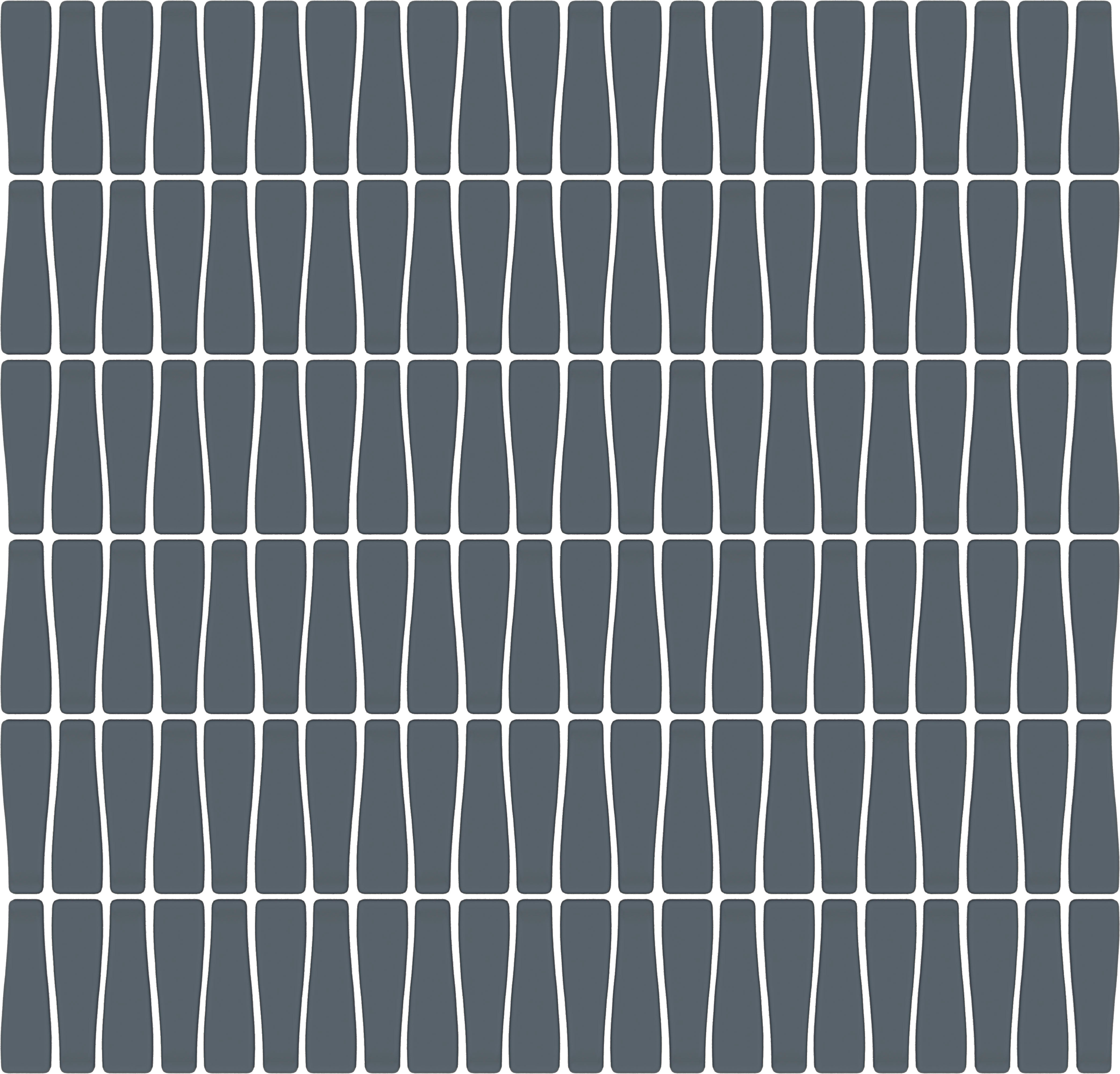 CADENCE GLASS: Twilight Groove Tapered Mosaic (12"x12"x6-mm | matte | pressed)
